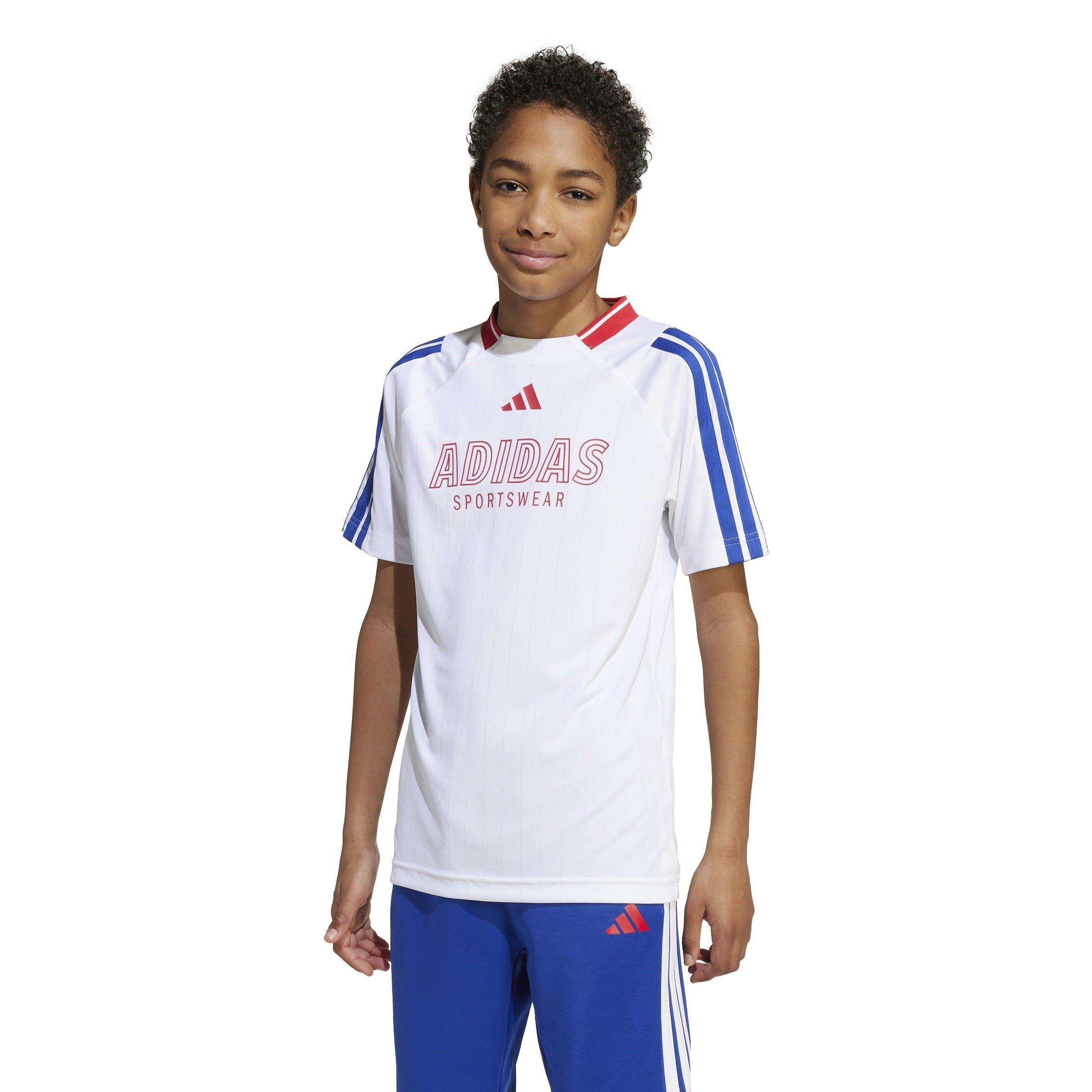 Wht/Blue/Ruby - adidas - Sportswear House of Tiro Juniors T-Shirt - 4