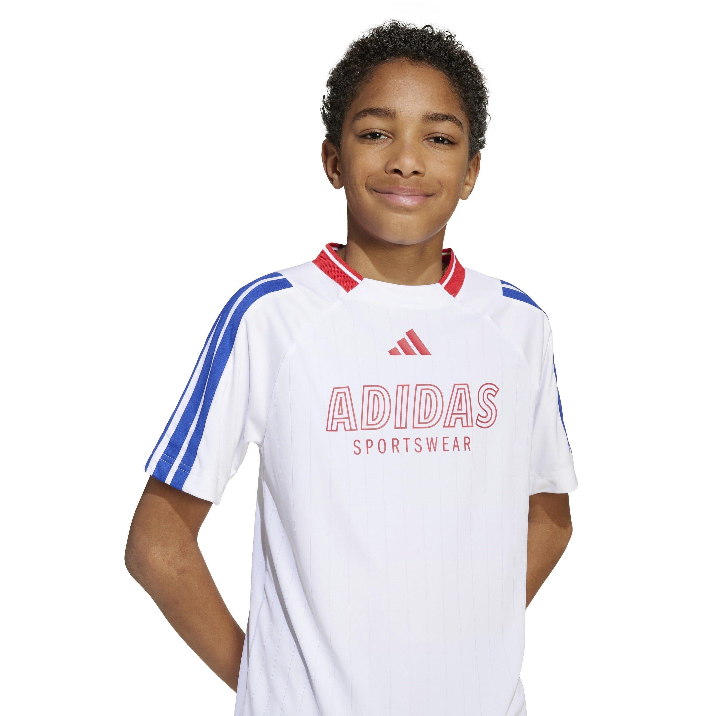 Wht/Blue/Ruby - adidas - Sportswear House of Tiro Juniors T-Shirt - 6