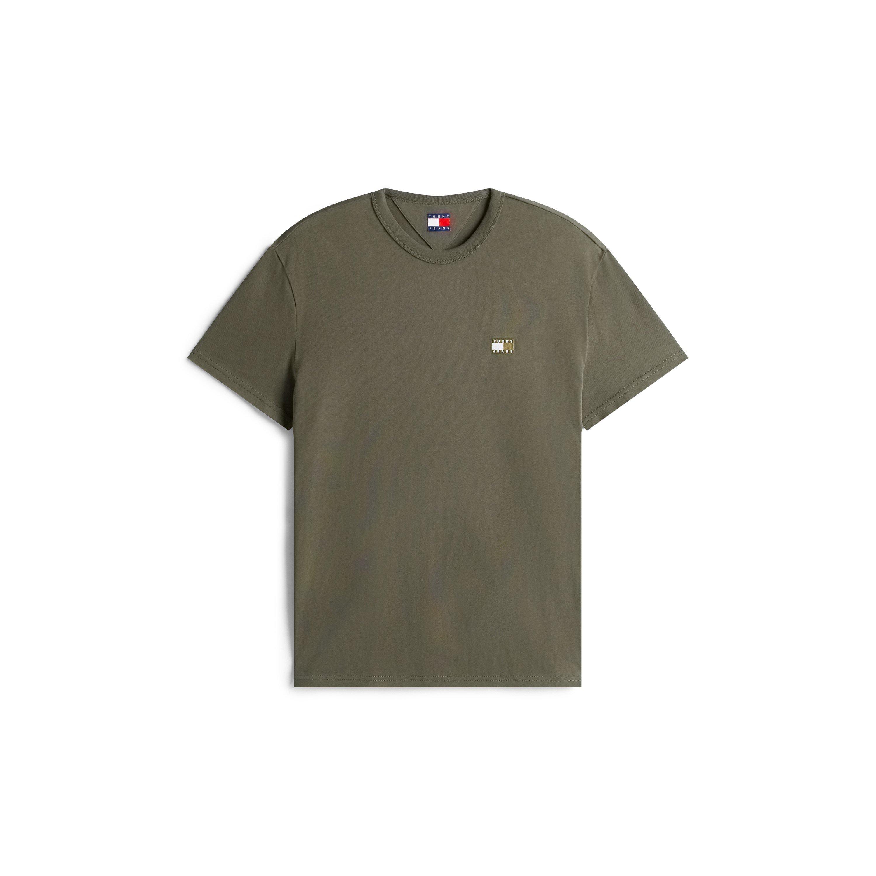 Tommy Jeans Men's Classic Tommy Small Badge T Shirt - Pewter Green - XS