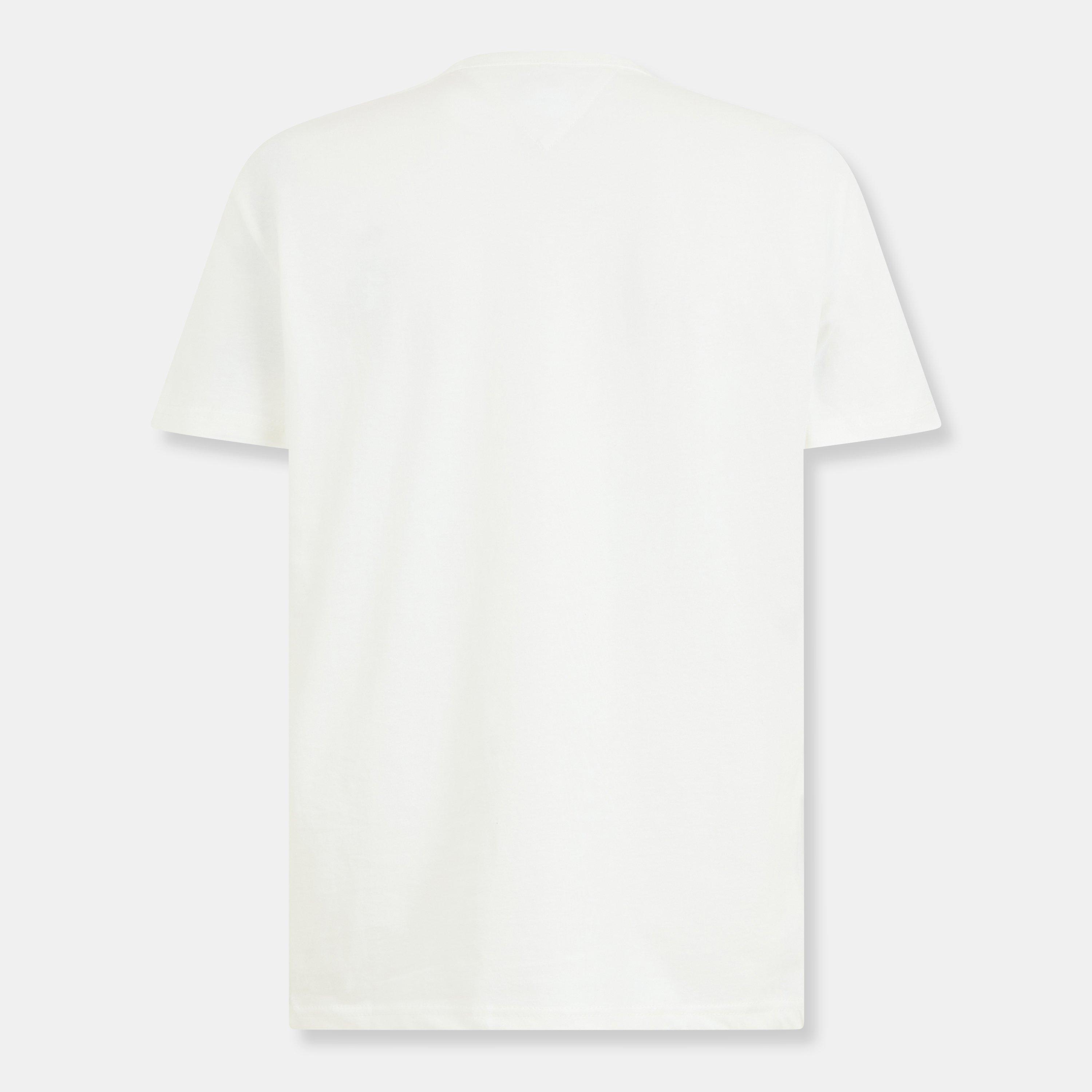 Écru - Tommy Jeans - Classic Tommy Small Badge T Shirt - 2