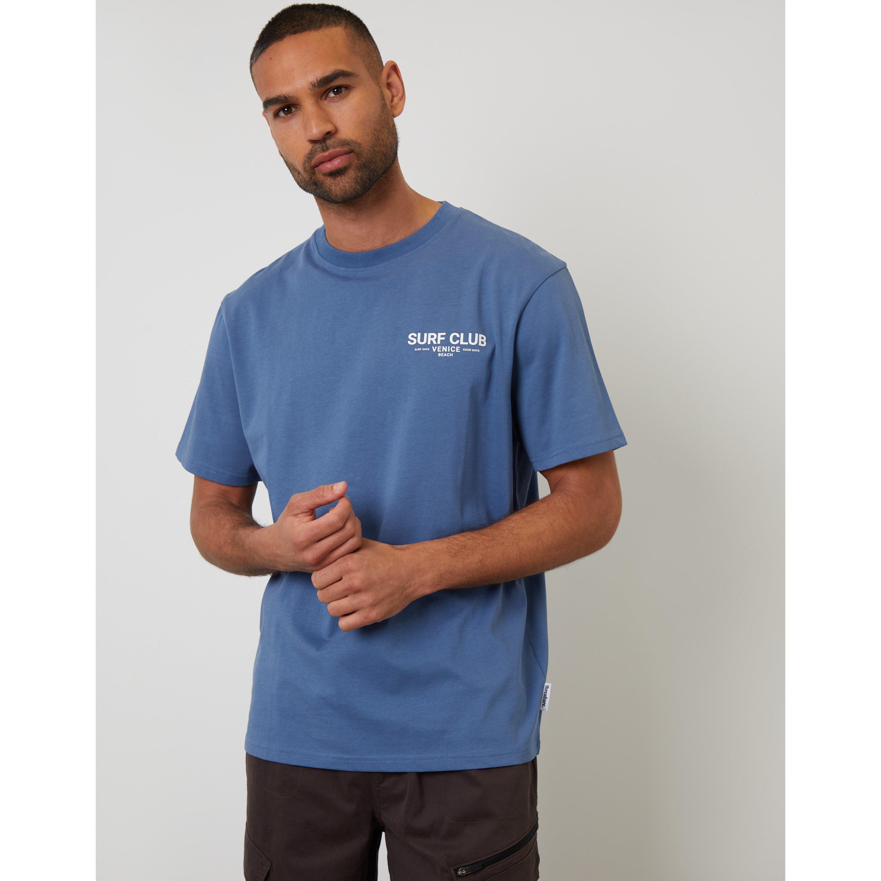 Denim Blue - Threadbare - Men's Watson Regular Fit T-Shirt - 1