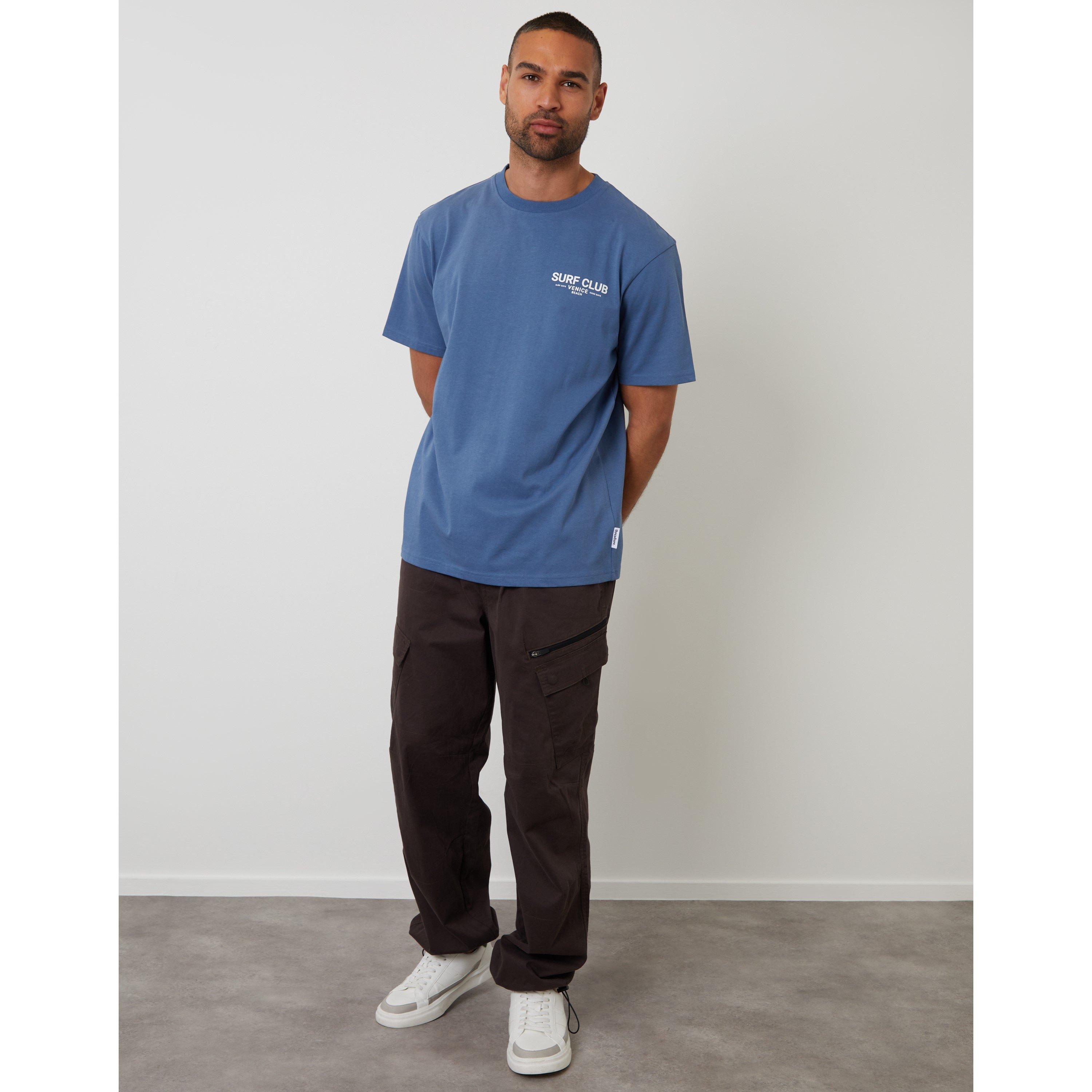 Denim Blue - Threadbare - Watson Regular Fit T-Shirt - 2