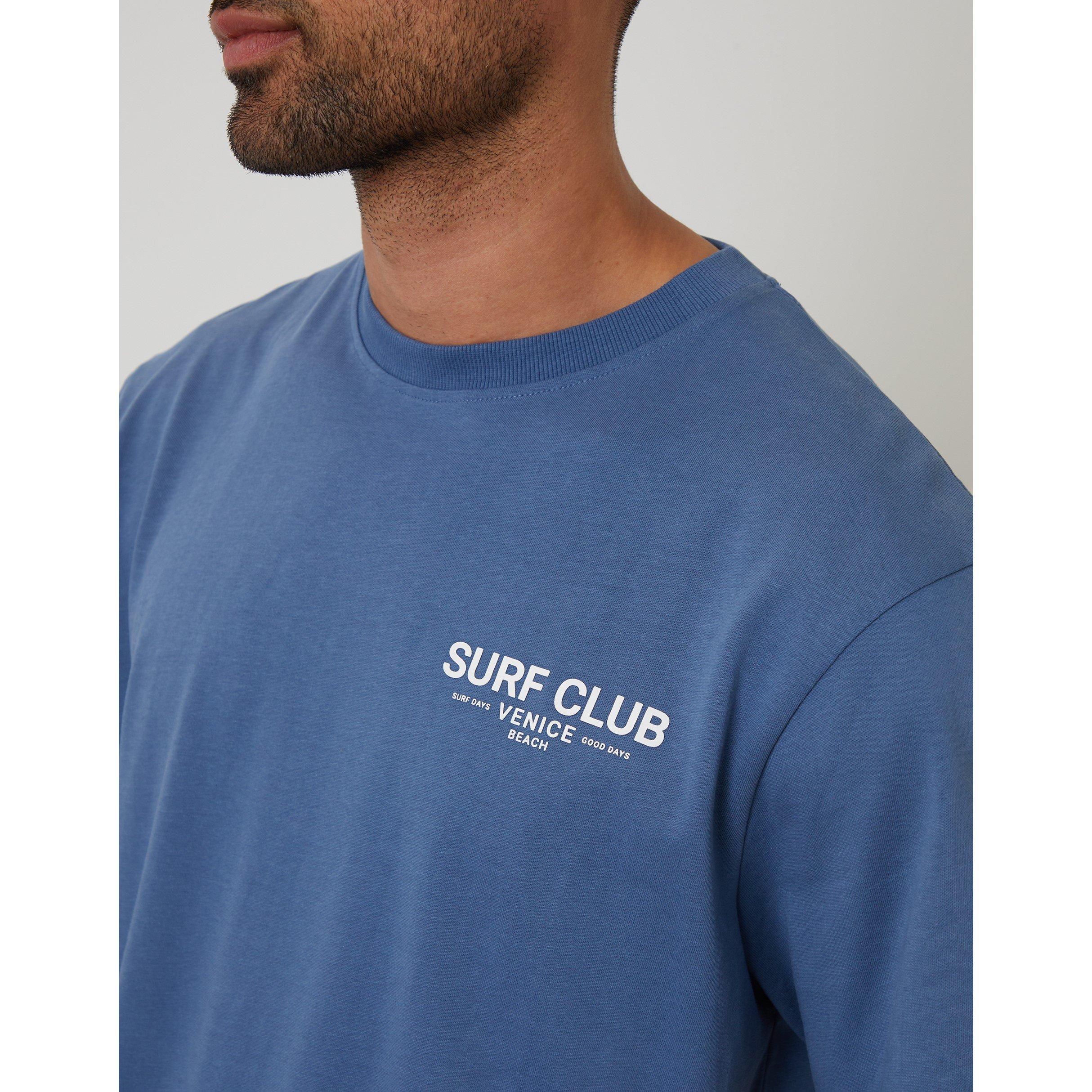 Denim Blue - Threadbare - Watson Regular Fit T-Shirt - 4