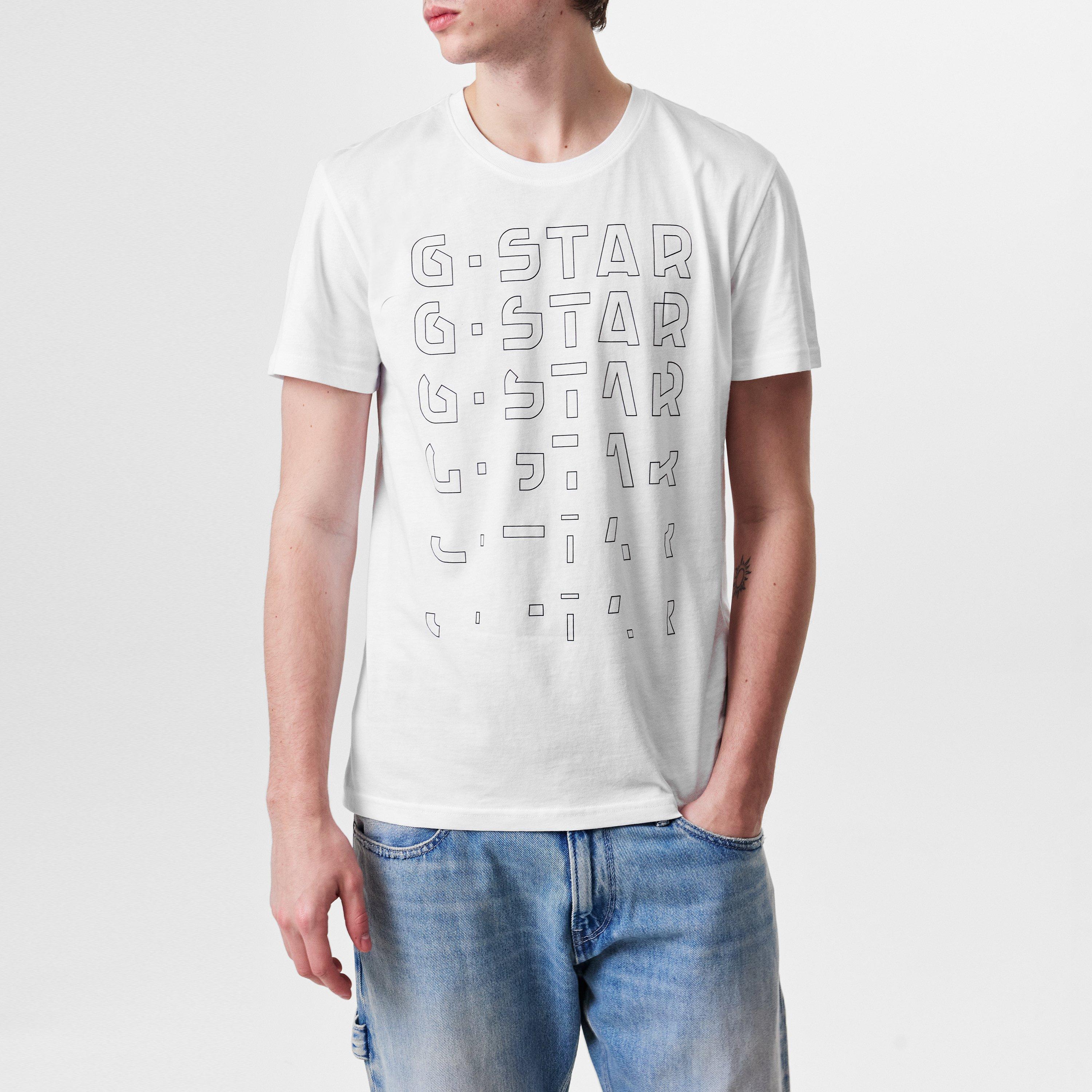 Hvid - G Star - Gradient Graphic T-Shirt - 3