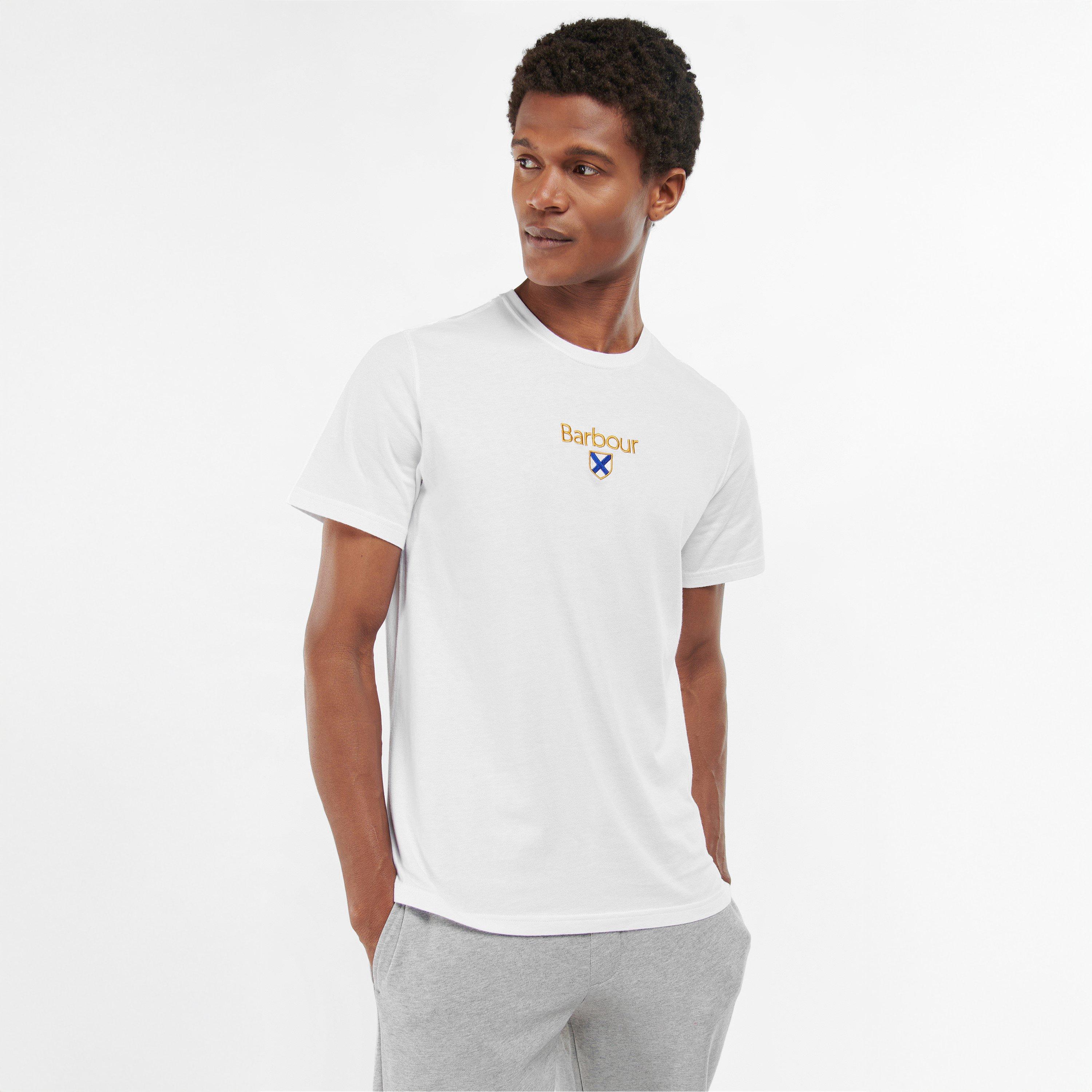 White - Barbour - Emblem T-Shirt - 3
