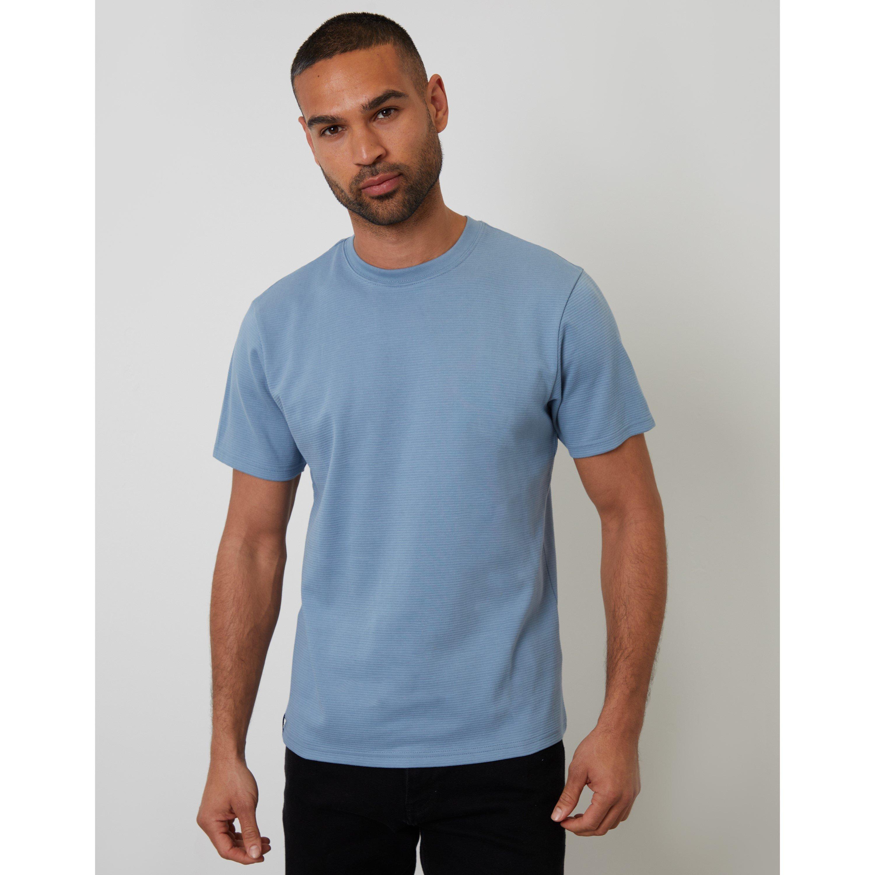 Threadbare Men's Regular Fit Roseburn T-Shirt - Washed Denim - Small