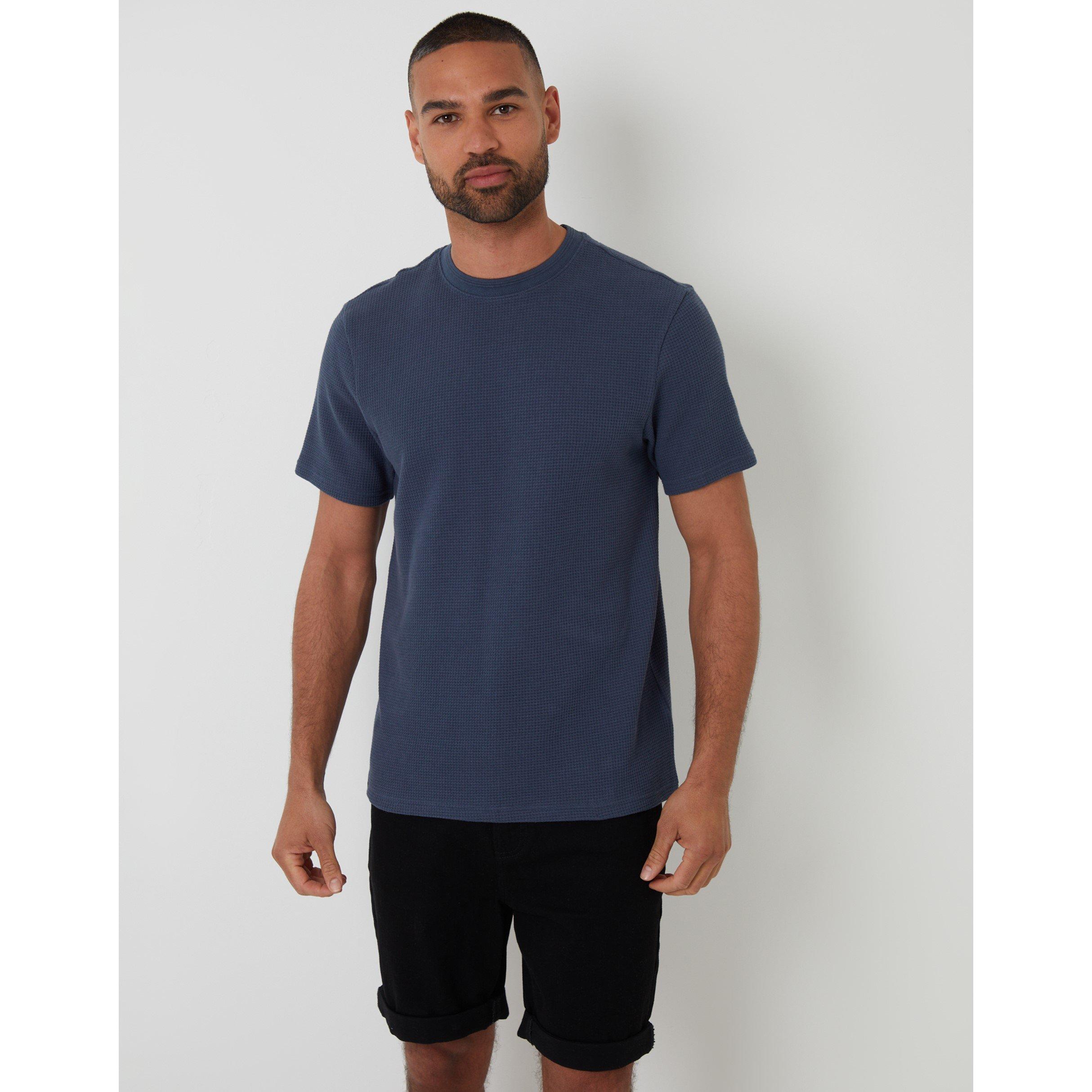 Threadbare Men's Hayfield Regular Fit T-Shirt - Denim Blue - Medium