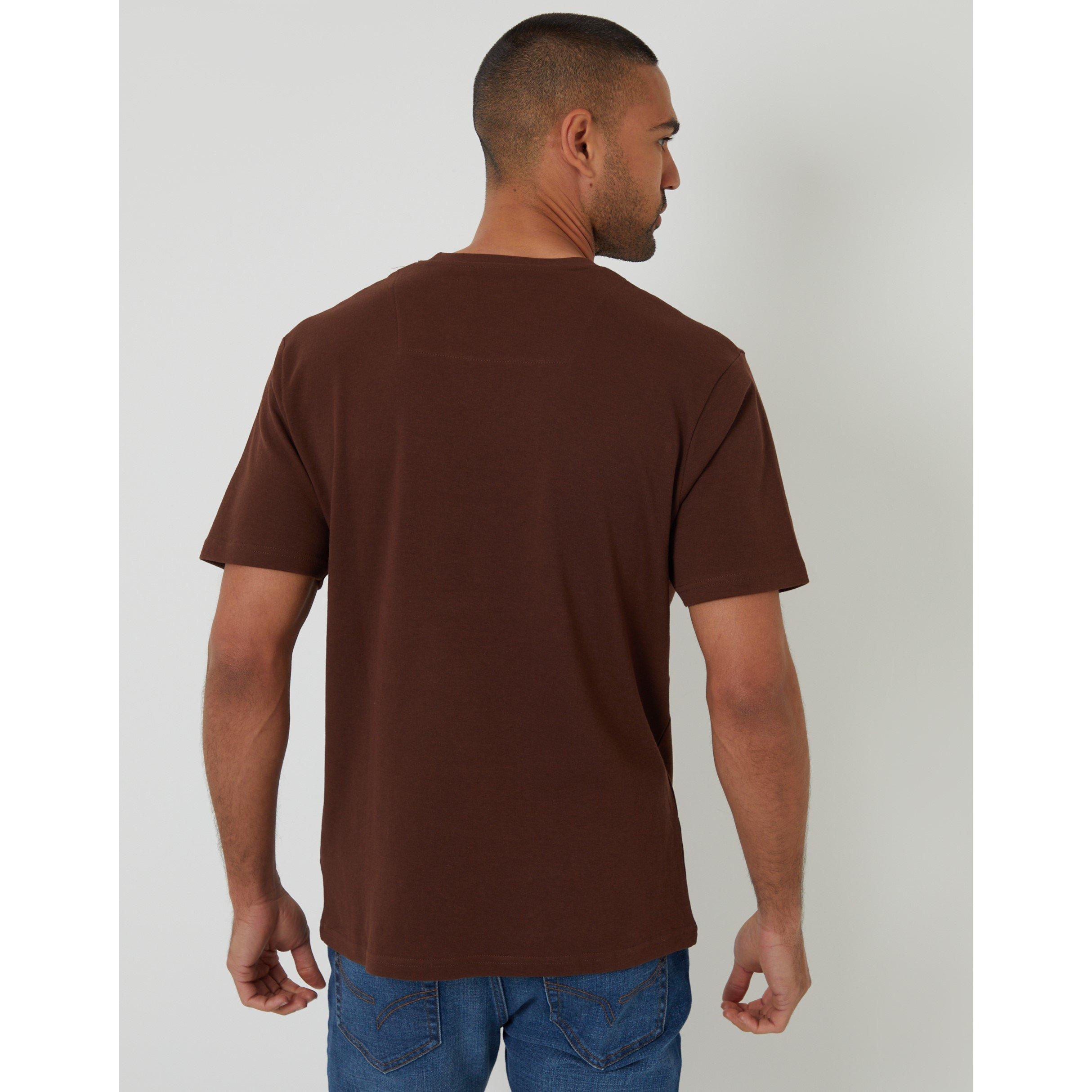 Kastanjebruin - Threadbare - Men's Havana Regular Fit T-Shirt - 3