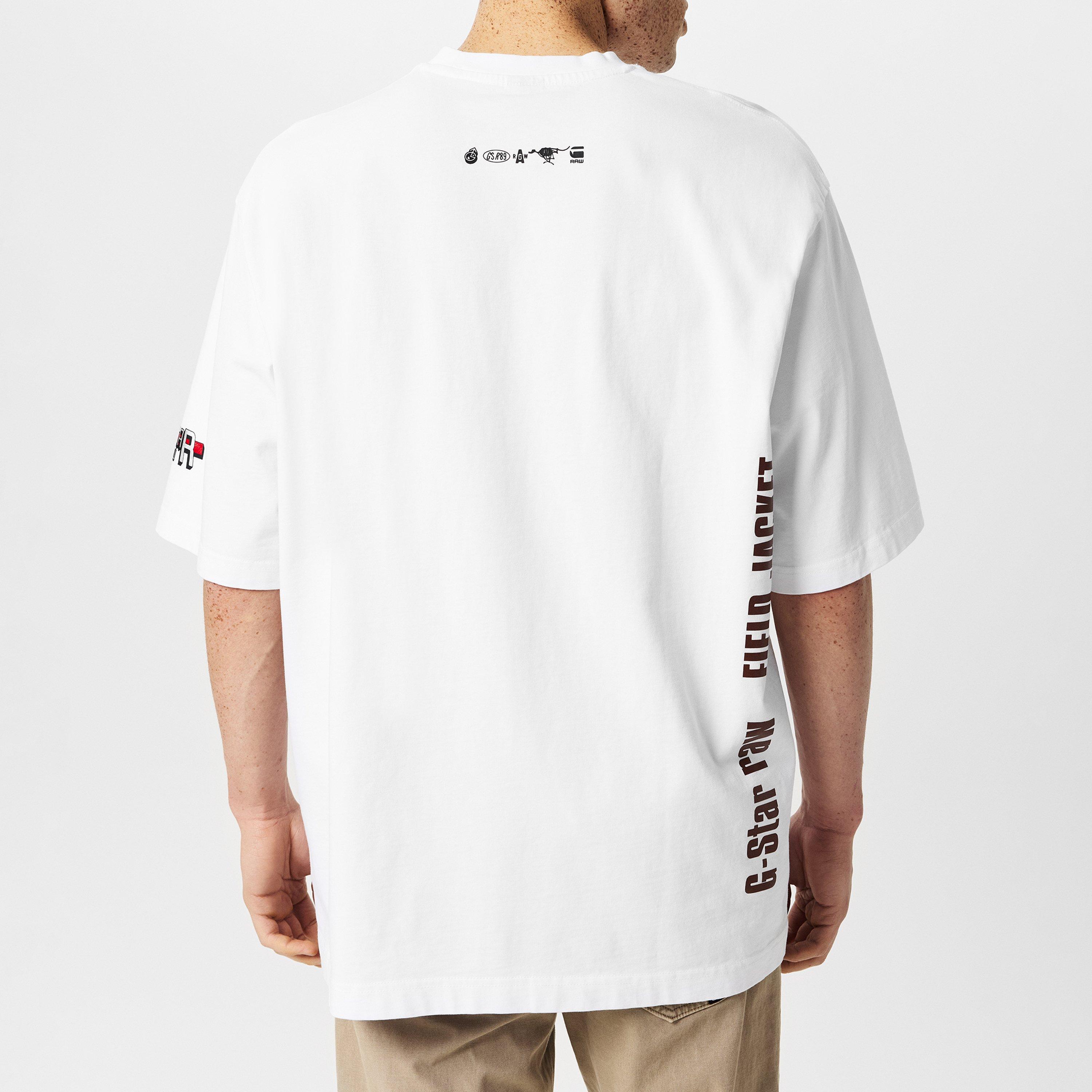 Wht Fieldjkt - G Star - Men's Modelkit Print Boxy Regular Fit T-Shirt - 4