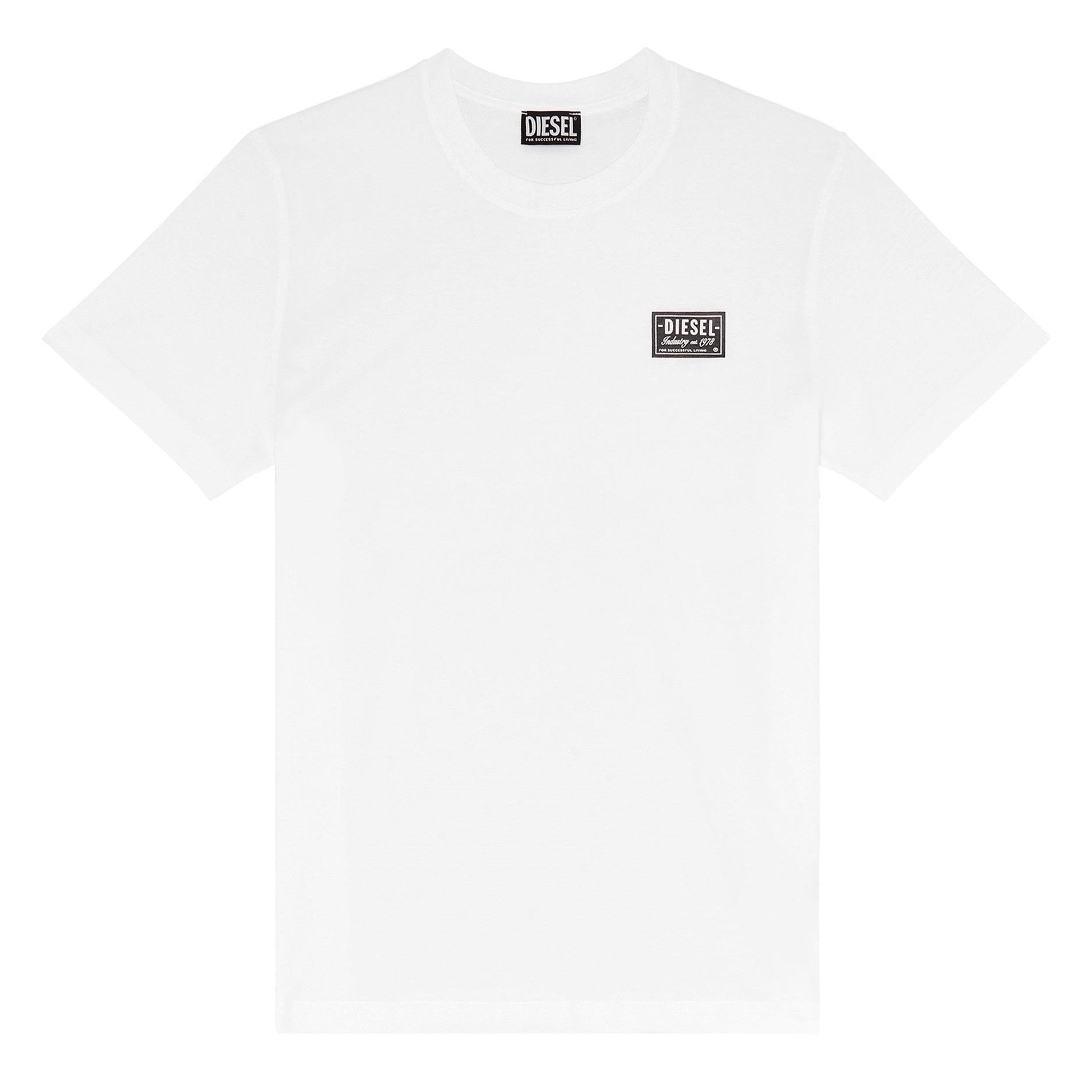 White 100 - Diesel - Patch Logo T-Shirt Mens - 5