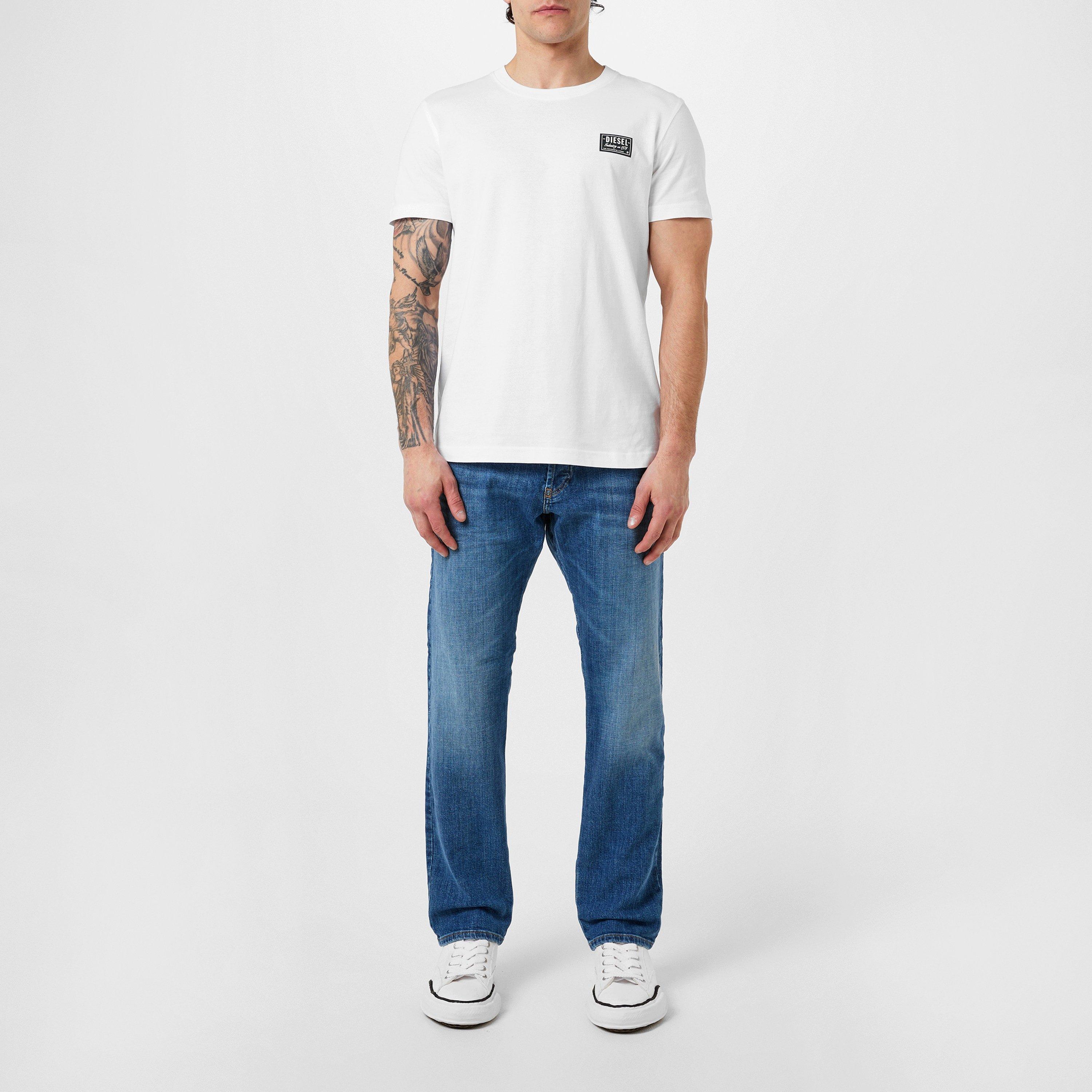 White 100 - Diesel - Patch Logo T-Shirt Mens - 4