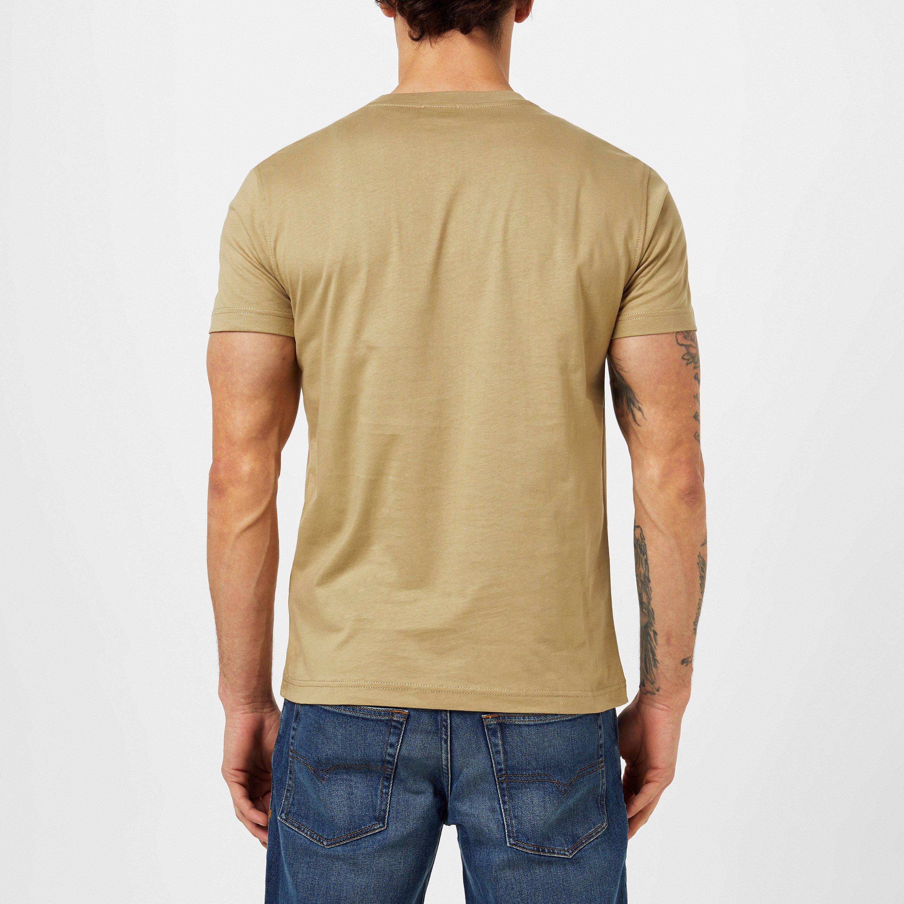 Beige 7DH - Diesel - Patch Logo T-Shirt Mens - 3