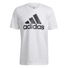 Blanc/Noir - adidas - Big Logo T Shirt Mens - 1