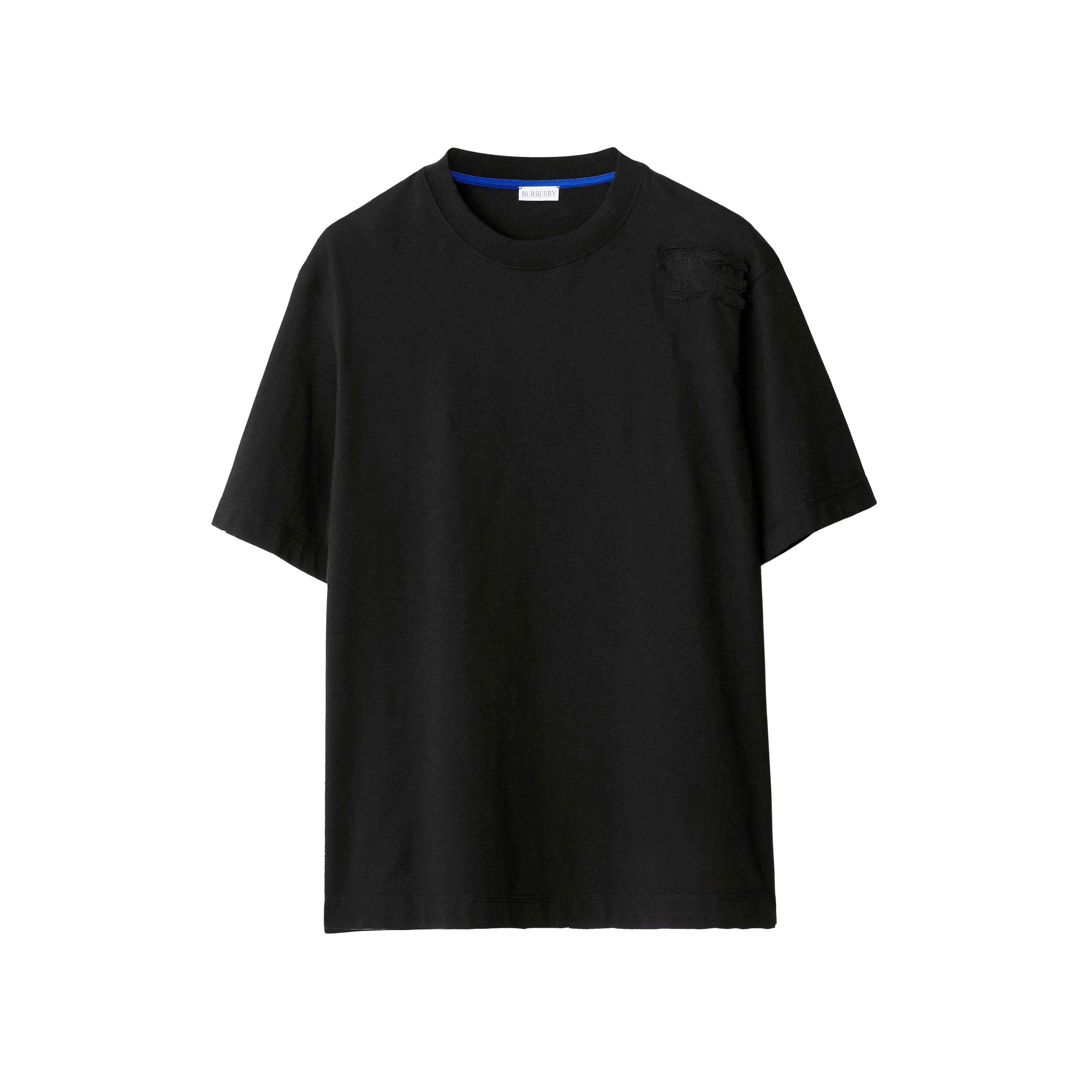 Black - Burberry - Ekd Cotton T-Shirt - 5