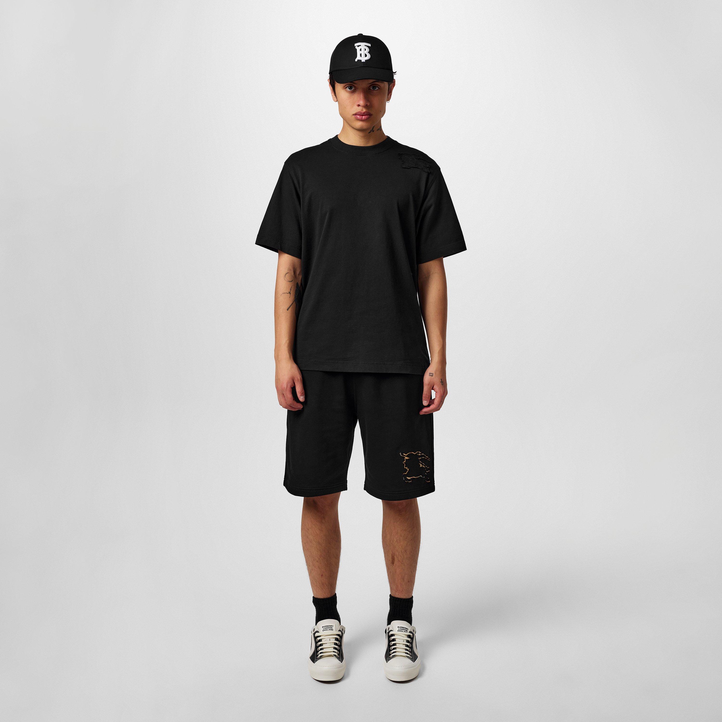 Black - Burberry - Ekd Cotton T-Shirt - 4