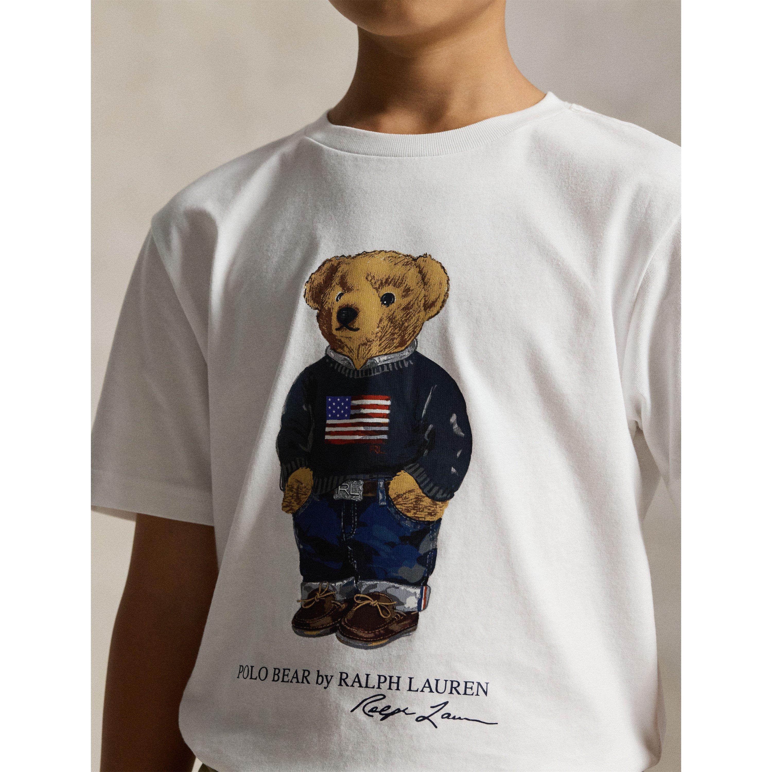 White Bear - Polo Ralph Lauren - Kids' Bear T-Shirt - 4