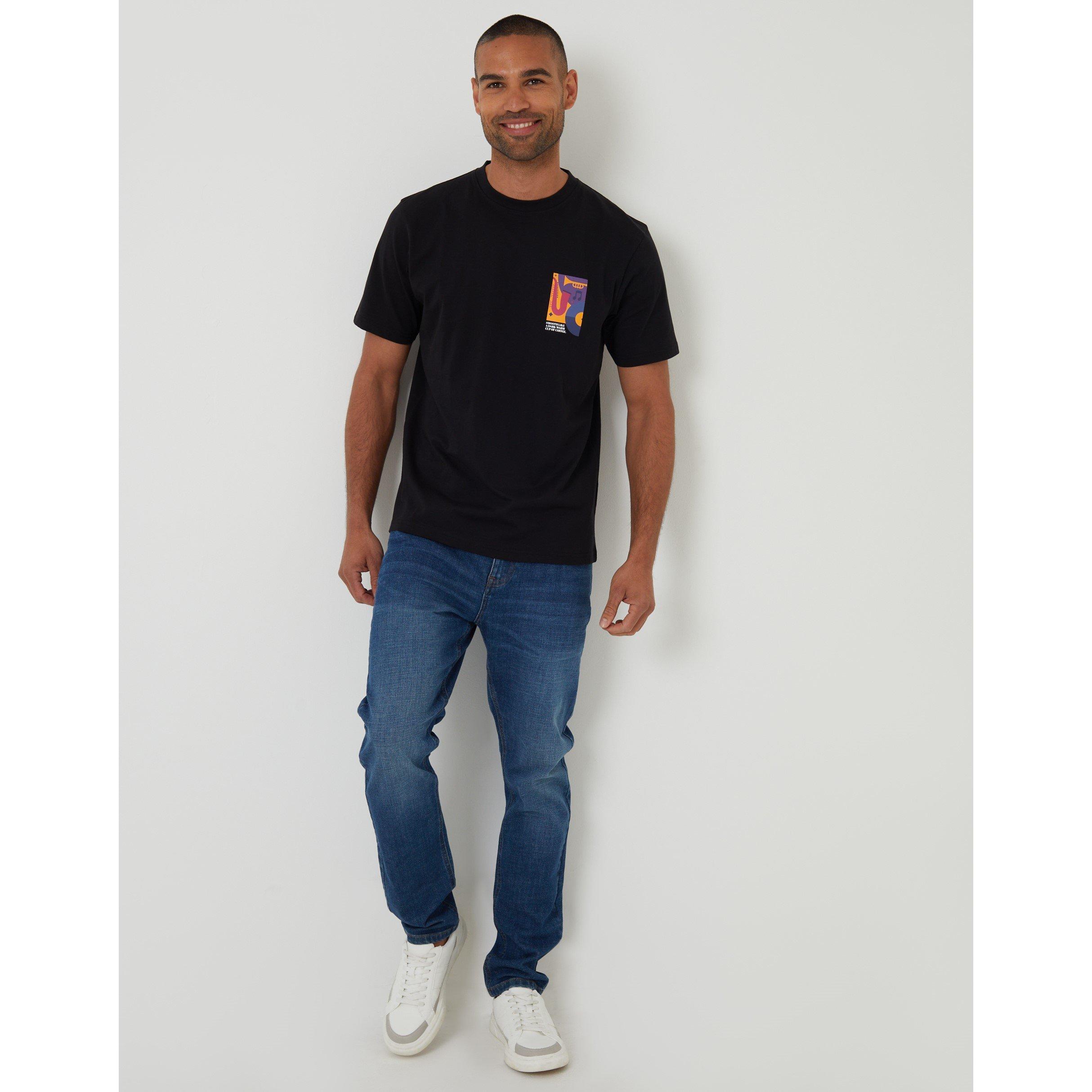 Sort - Threadbare - Jazzman Regular Fit T-Shirt - 2