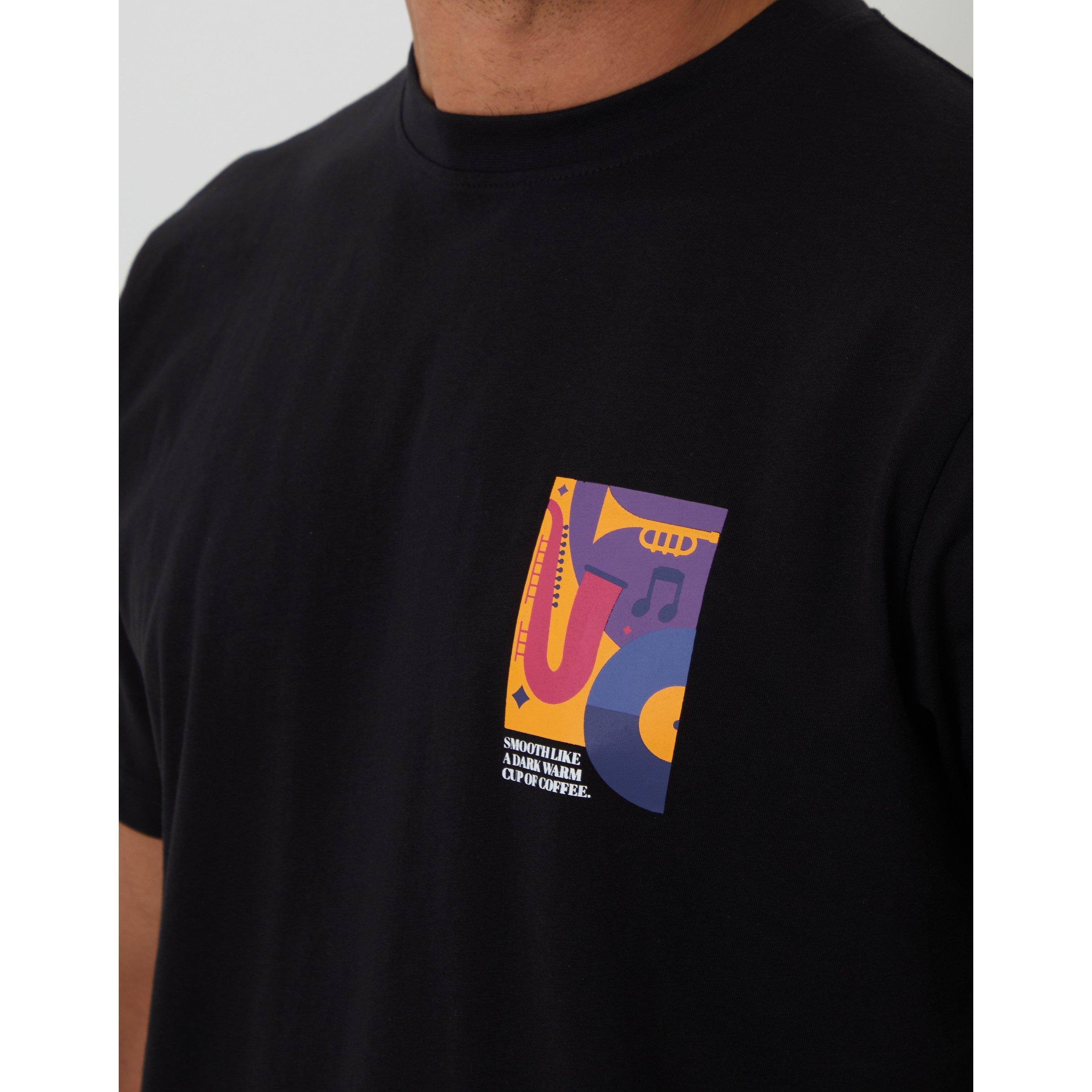 Sort - Threadbare - Jazzman Regular Fit T-Shirt - 4