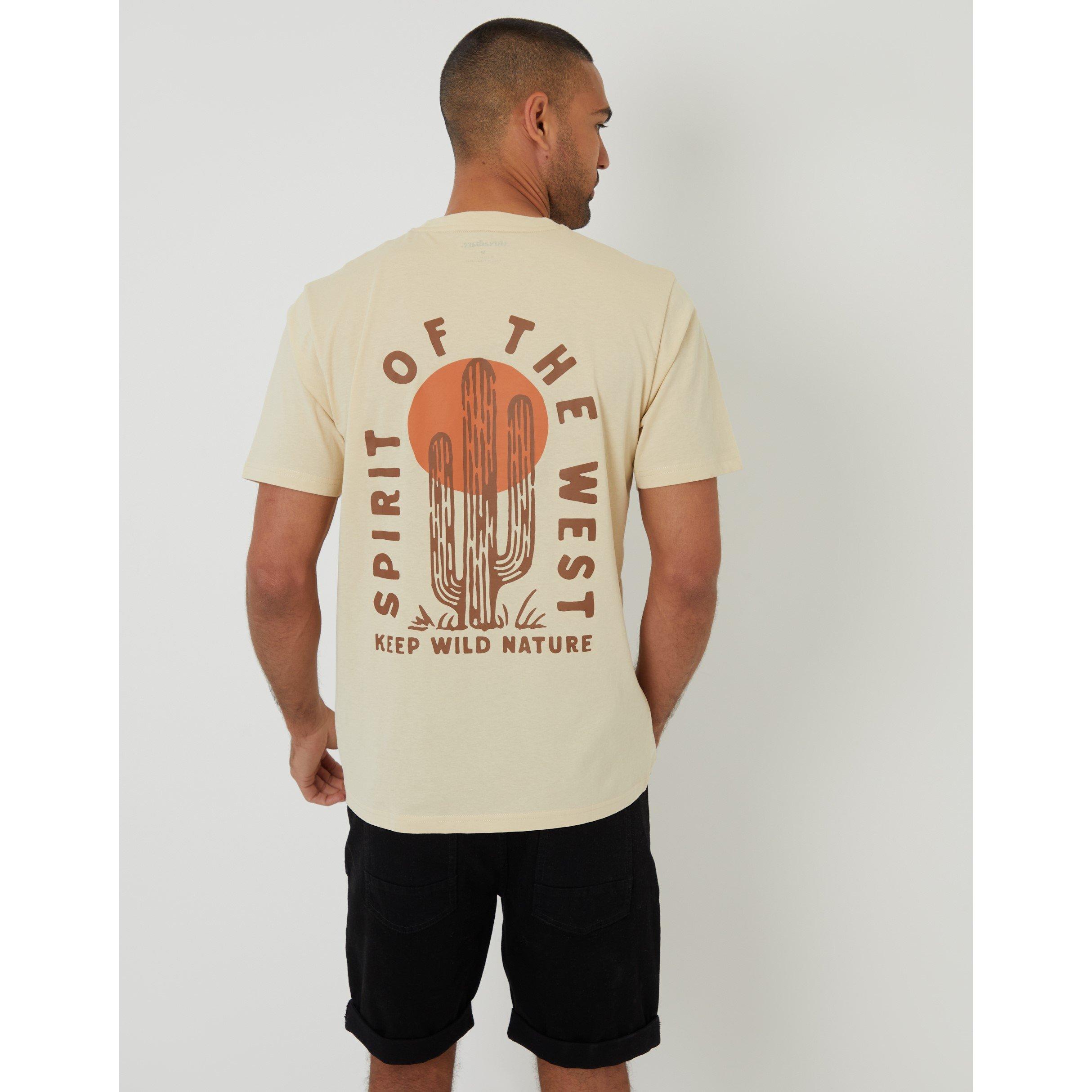  Light Stone - Threadbare - Cacti Regular Fit T-Shirt - 3