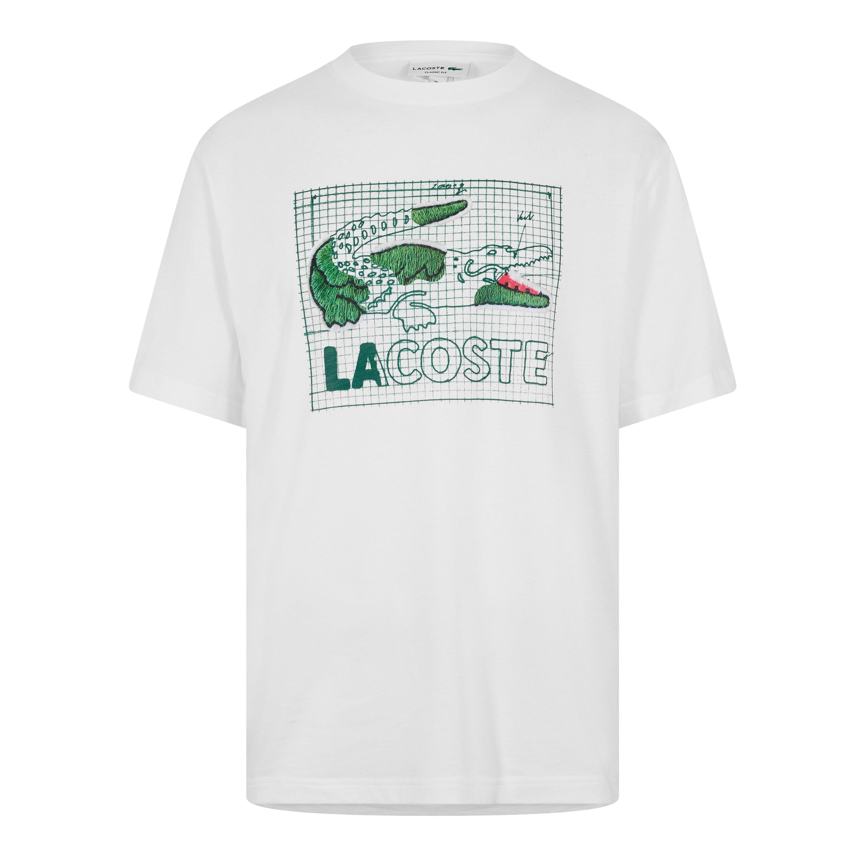 Lacoste Men's White 001 T-Shirt - M