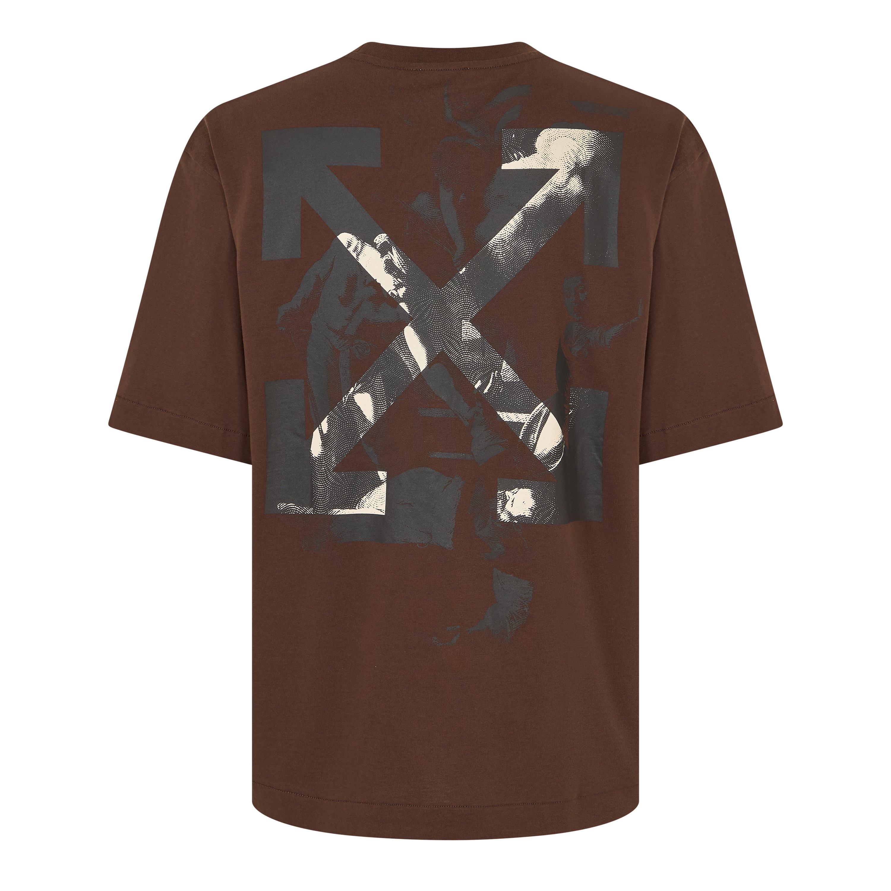 Choc/Crème - Off White - Men's Arrow Skate T-Shirt - 1