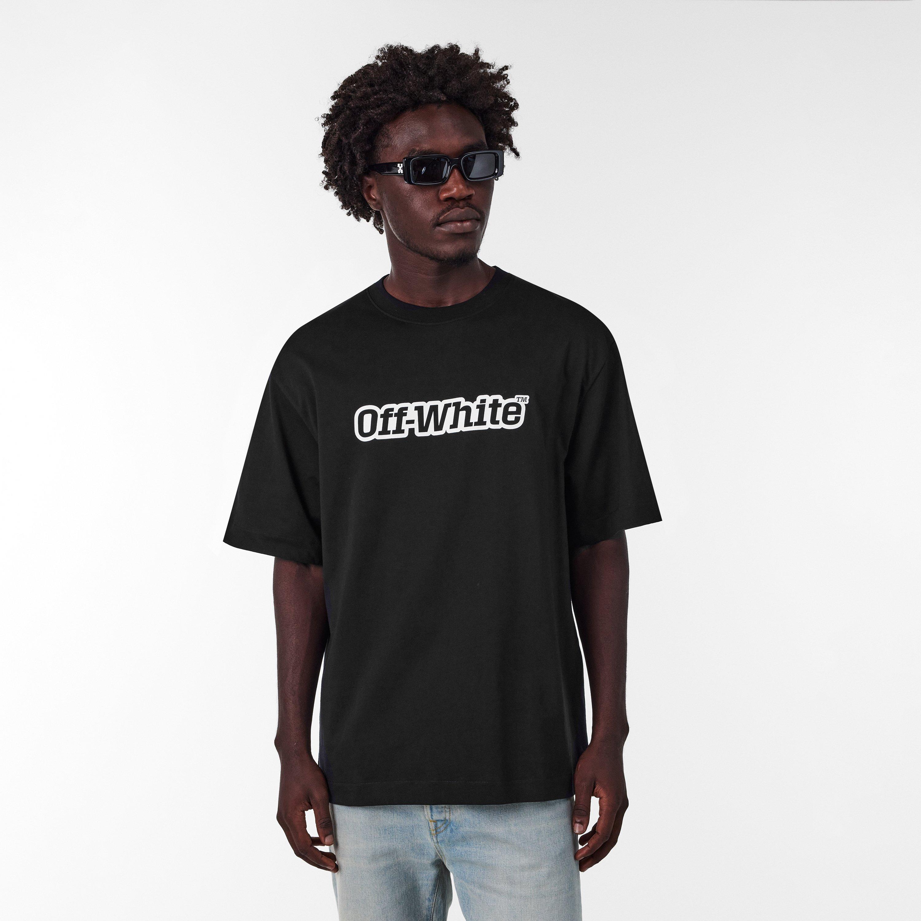 Black-White - Off White - Men's Outline Skate Graphic T-Shirt - 3