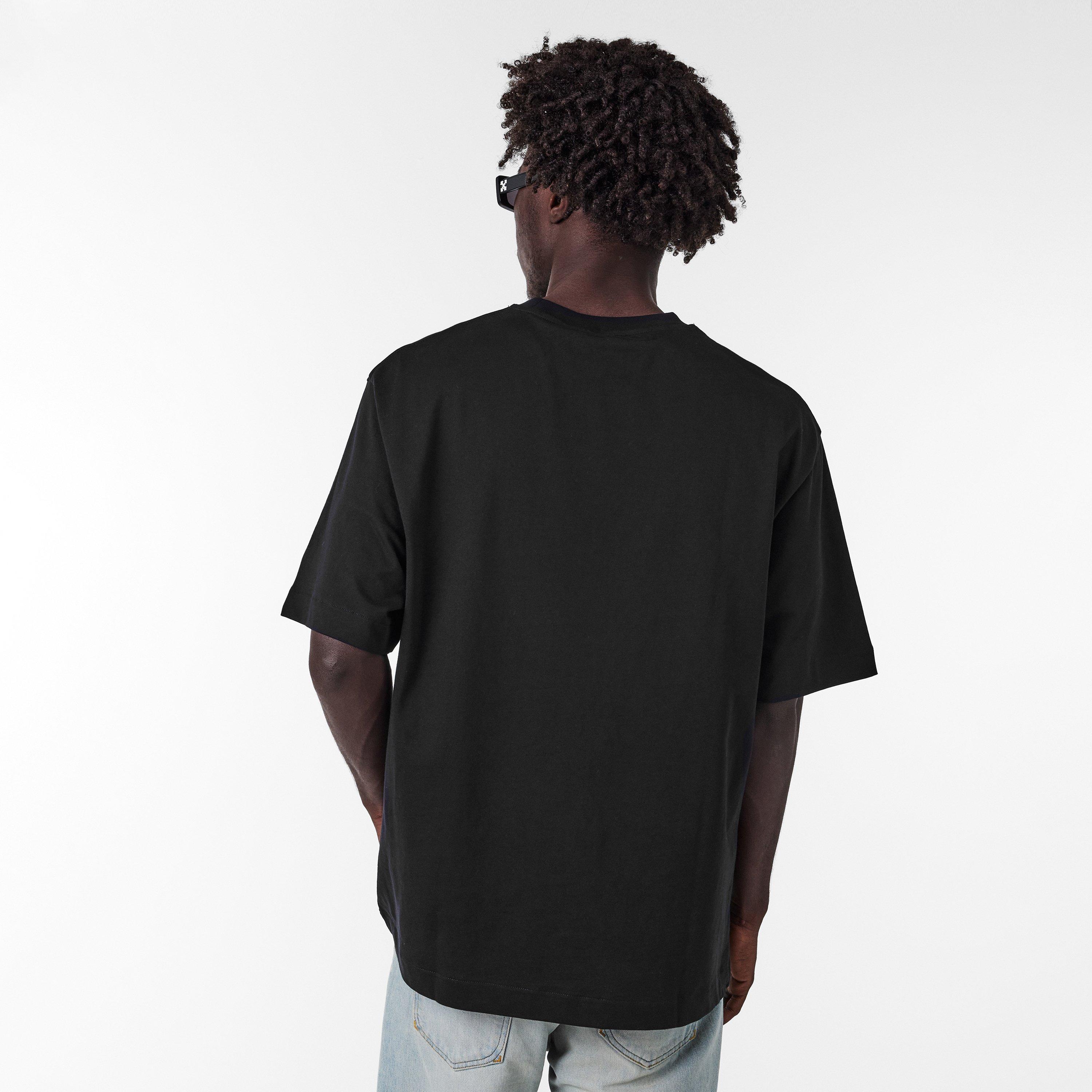 Black-White - Off White - Men's Outline Skate Graphic T-Shirt - 4