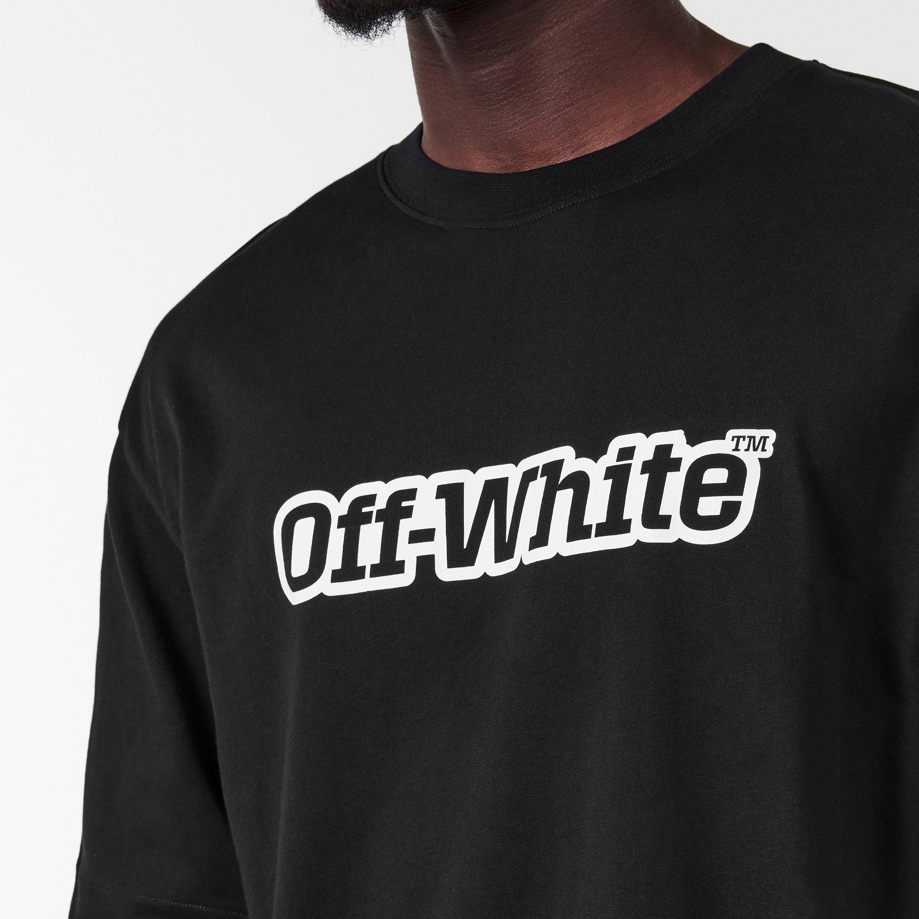 Black-White - Off White - Men's Outline Skate Graphic T-Shirt - 5