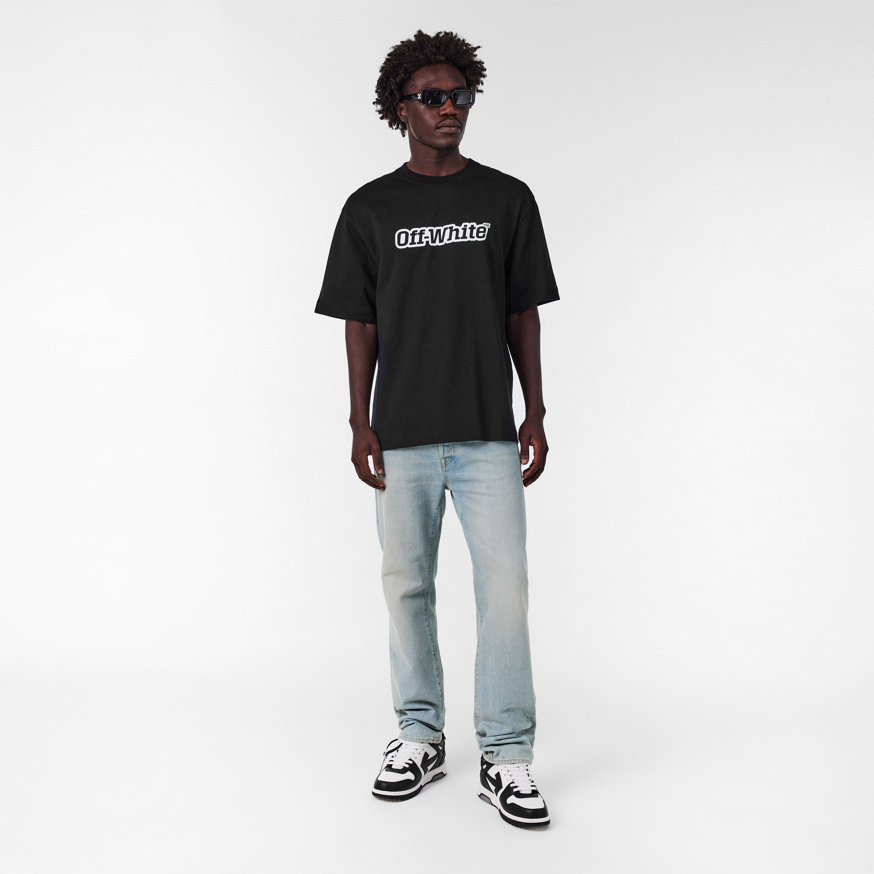 Black-White - Off White - Men's Outline Skate Graphic T-Shirt - 6
