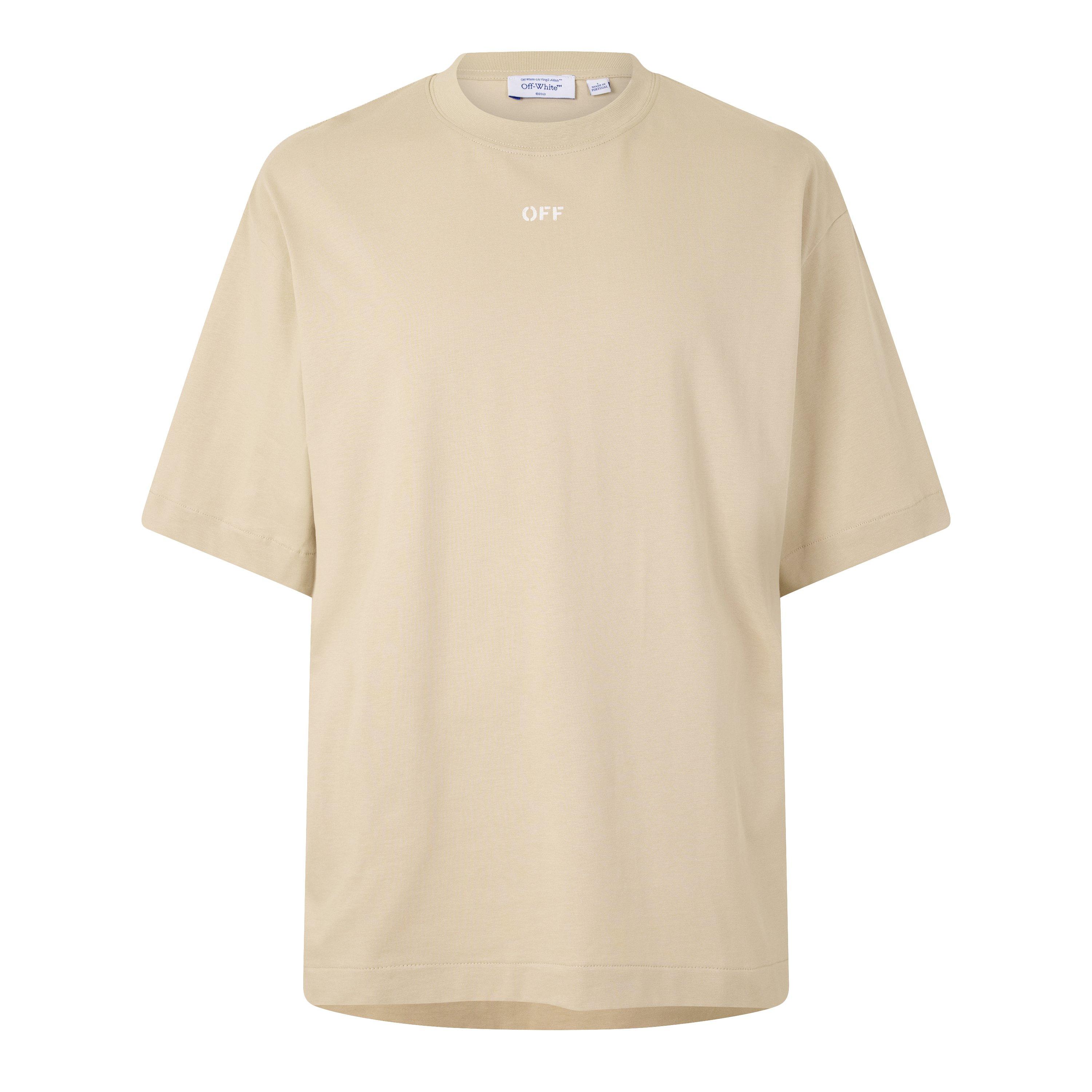 Brown/White - Off White - Men's Arrow Skate Graphic T-Shirt - 1