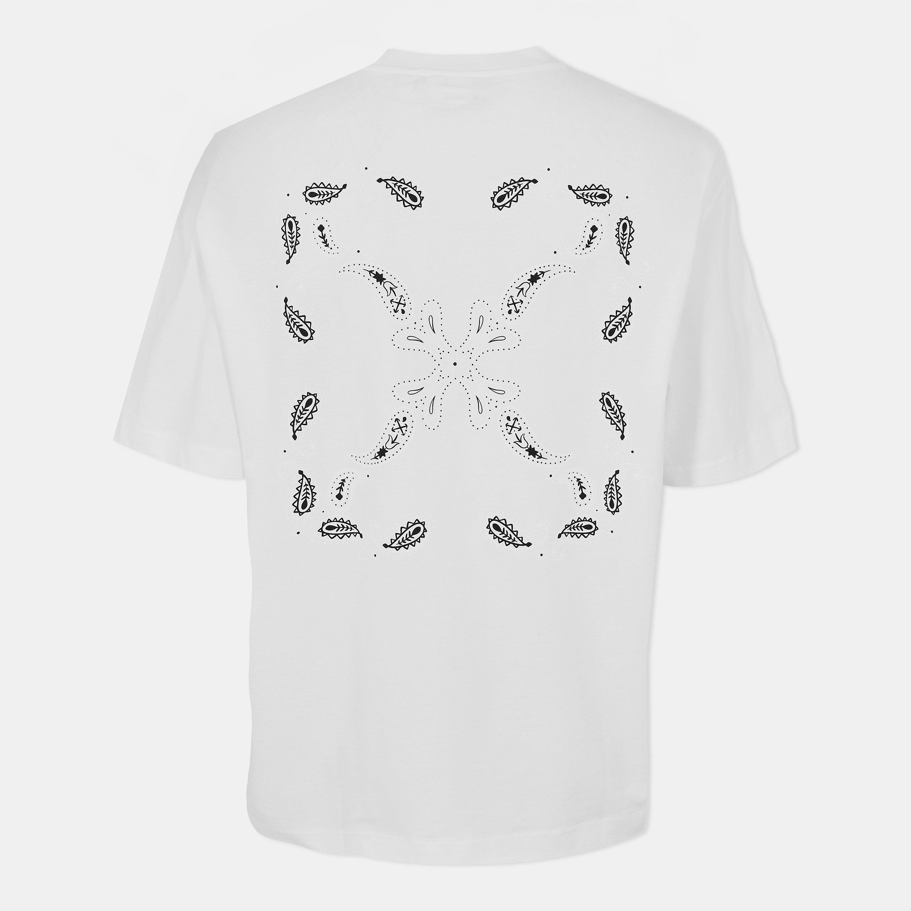 White-Black - Off White - Bandana Regular Fit T-Shirt - 2