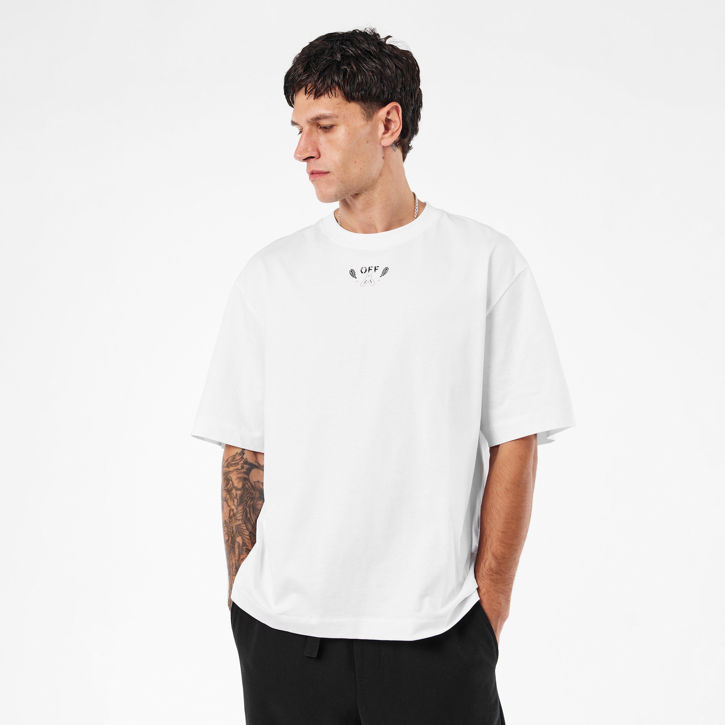 White-Black - Off White - Bandana Regular Fit T-Shirt - 3