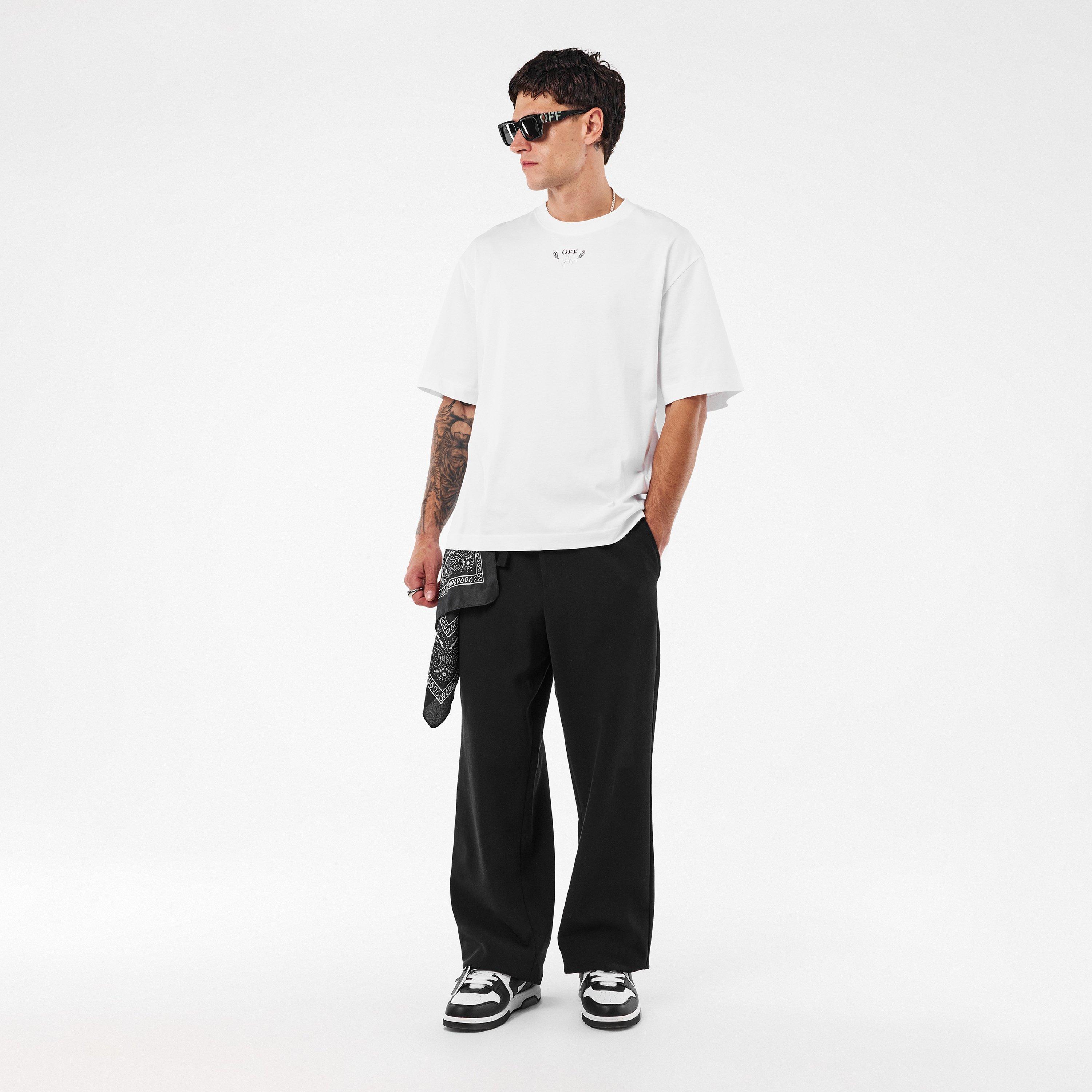 White-Black - Off White - Bandana Regular Fit T-Shirt - 6