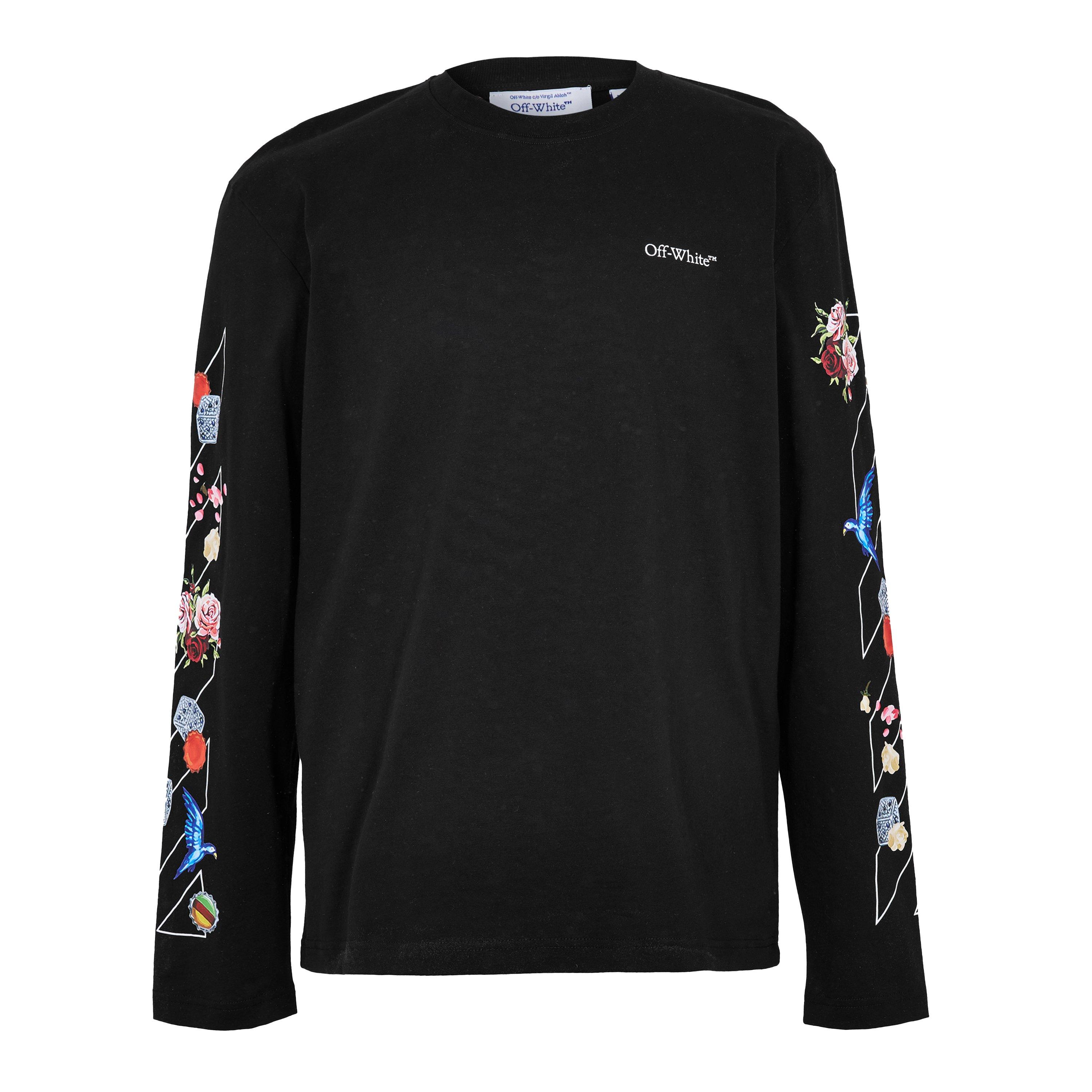 Off White Men's Diag Skate T Long Sleeve T-Shirt - Black-White - S