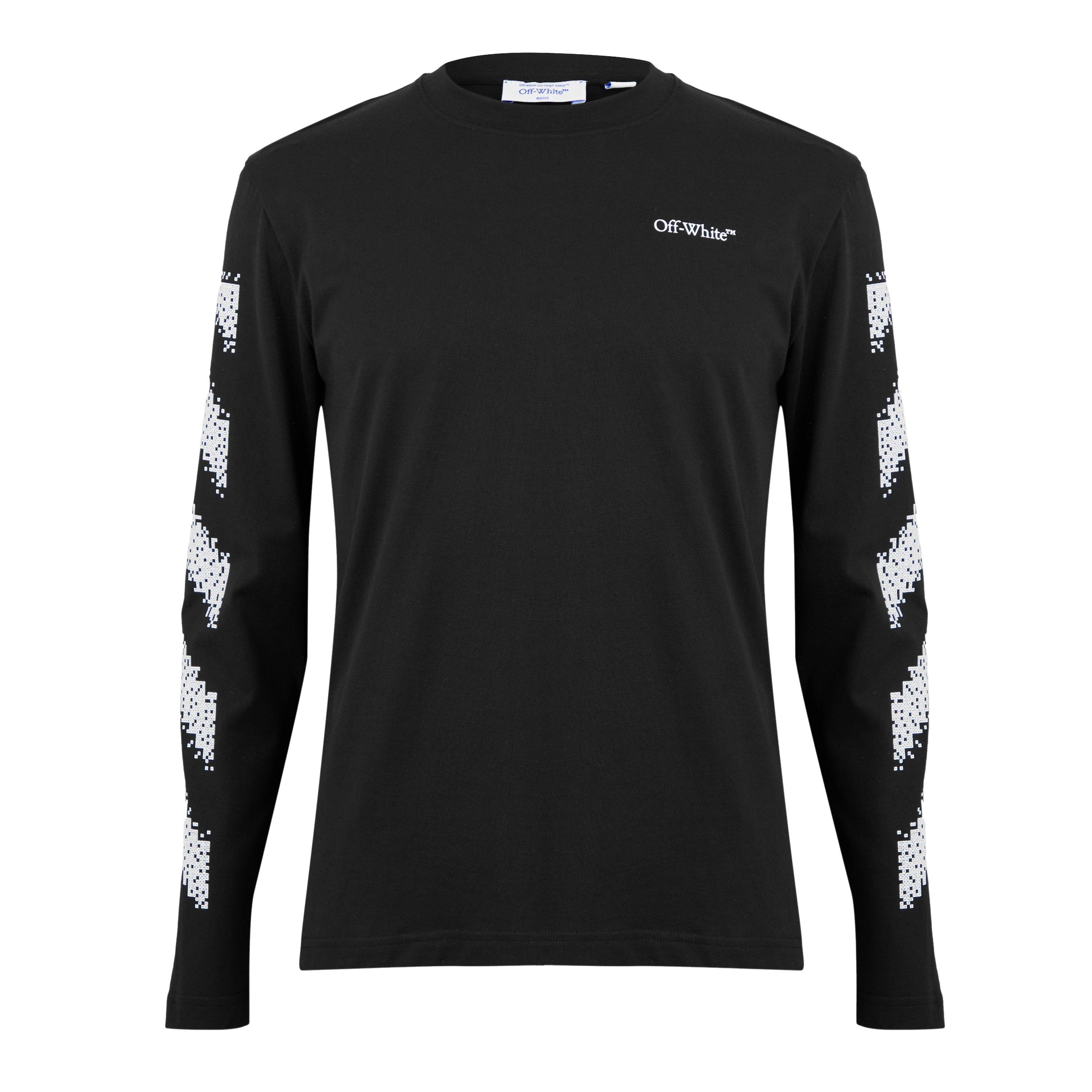 Off White Men's Diag Skate Diagonal Graphic Long Sleeve T-Shirt - Black-White - XL