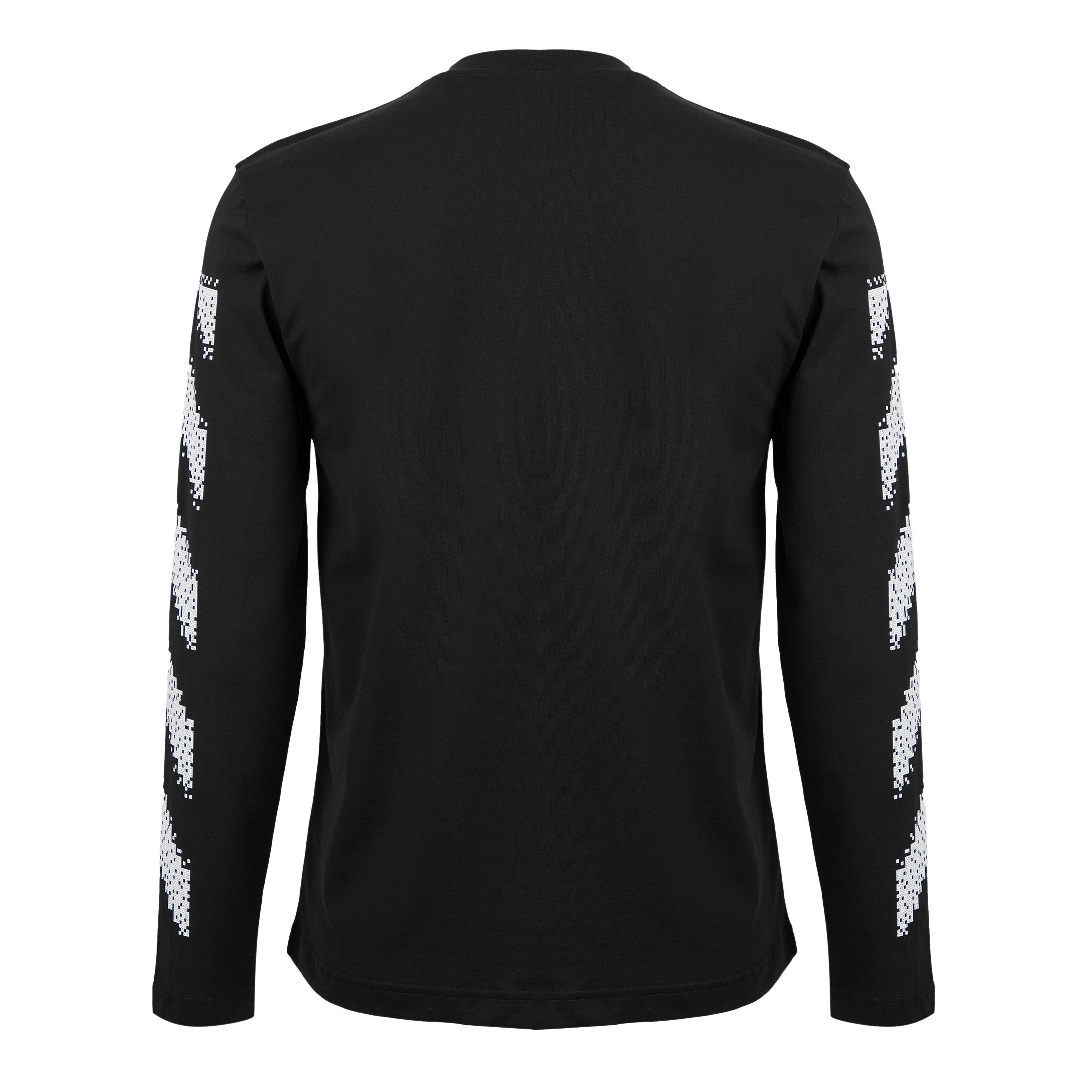 Schwarz-Weiß - Off White - Herren Diag Skate Diagonal Graphic Langarm-T-Shirt - 2