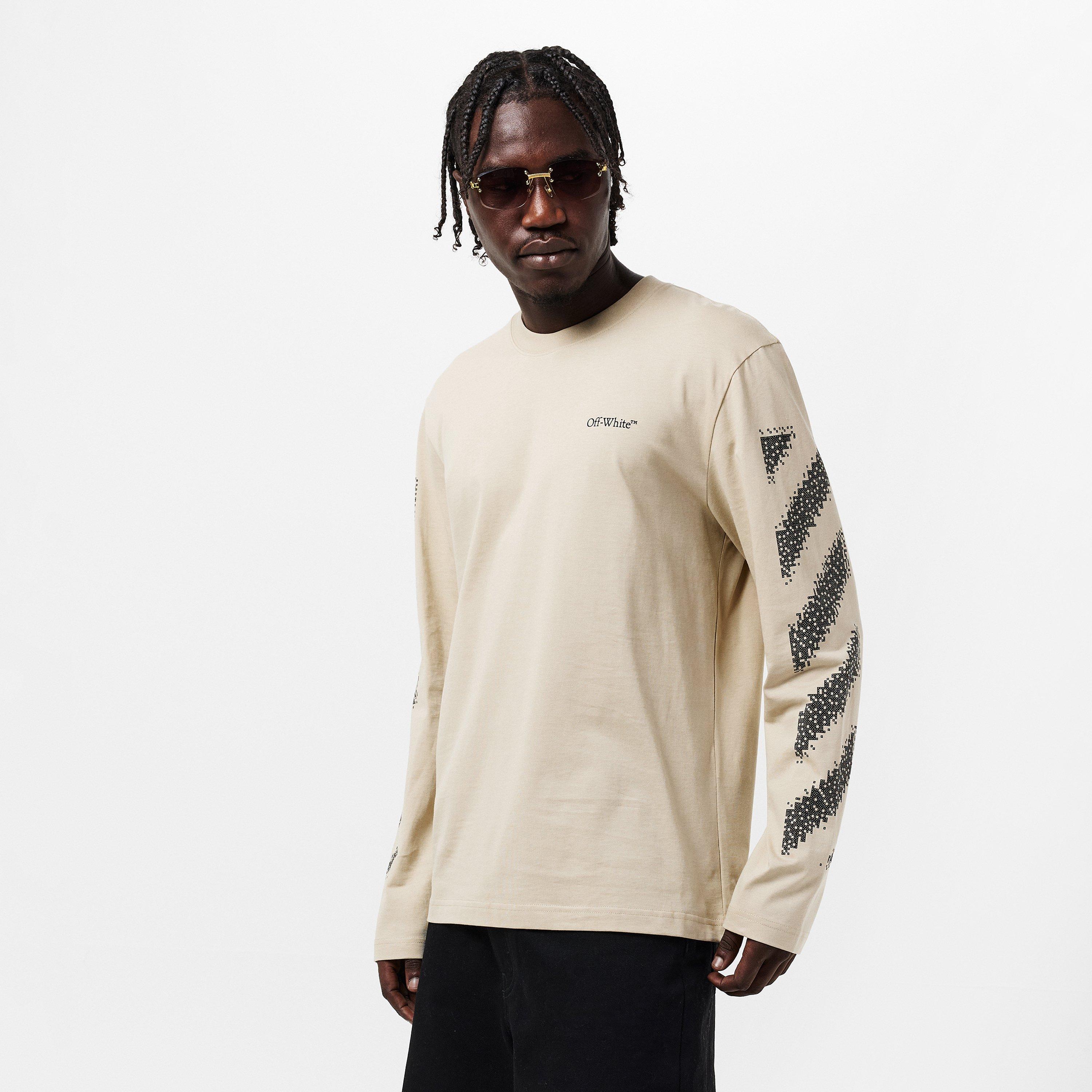 Off White Men's Diag Skate Diagonal Graphic Long Sleeve T-Shirt