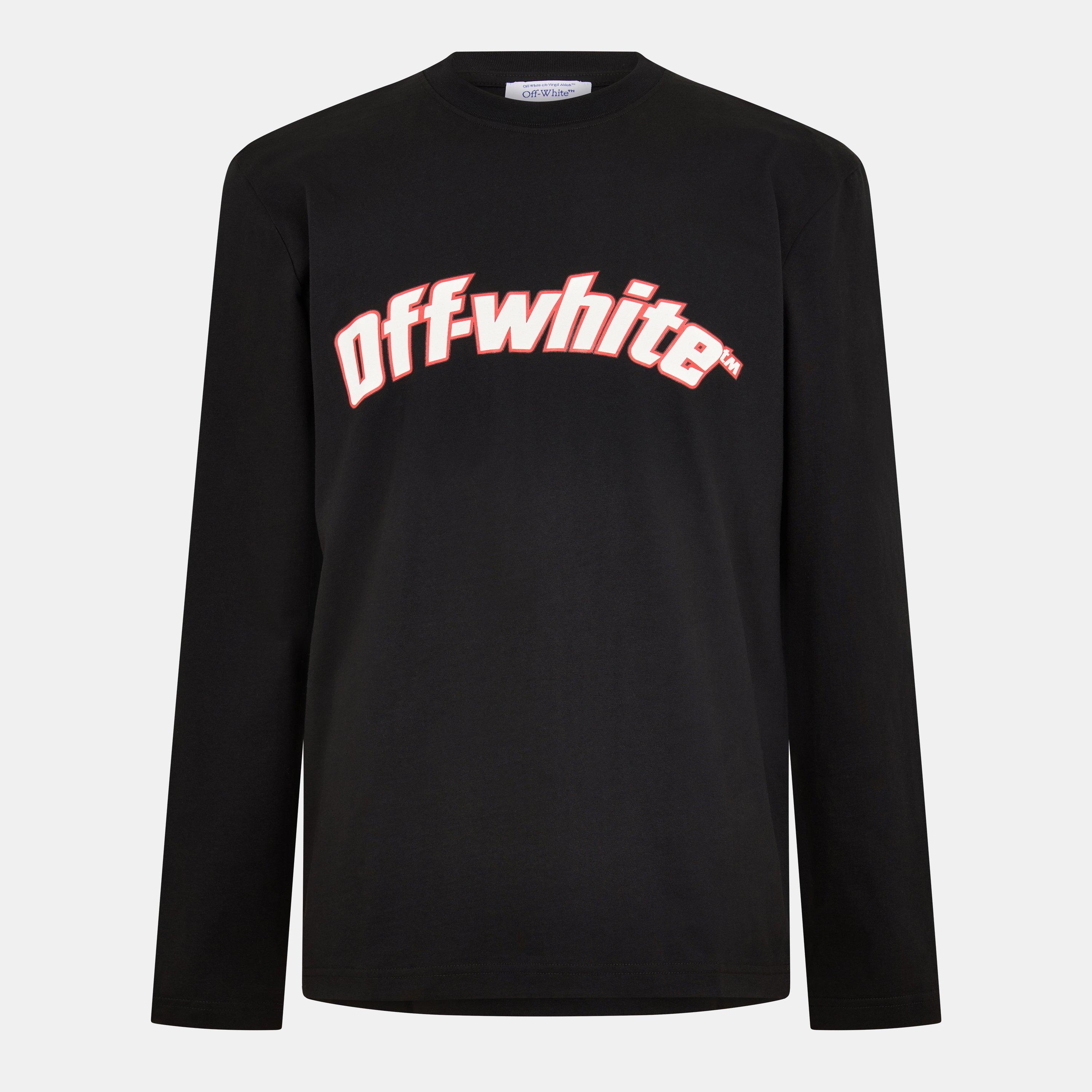 Off White Men's Logo Skate Long Sleeve T-Shirt - Black-White - XL