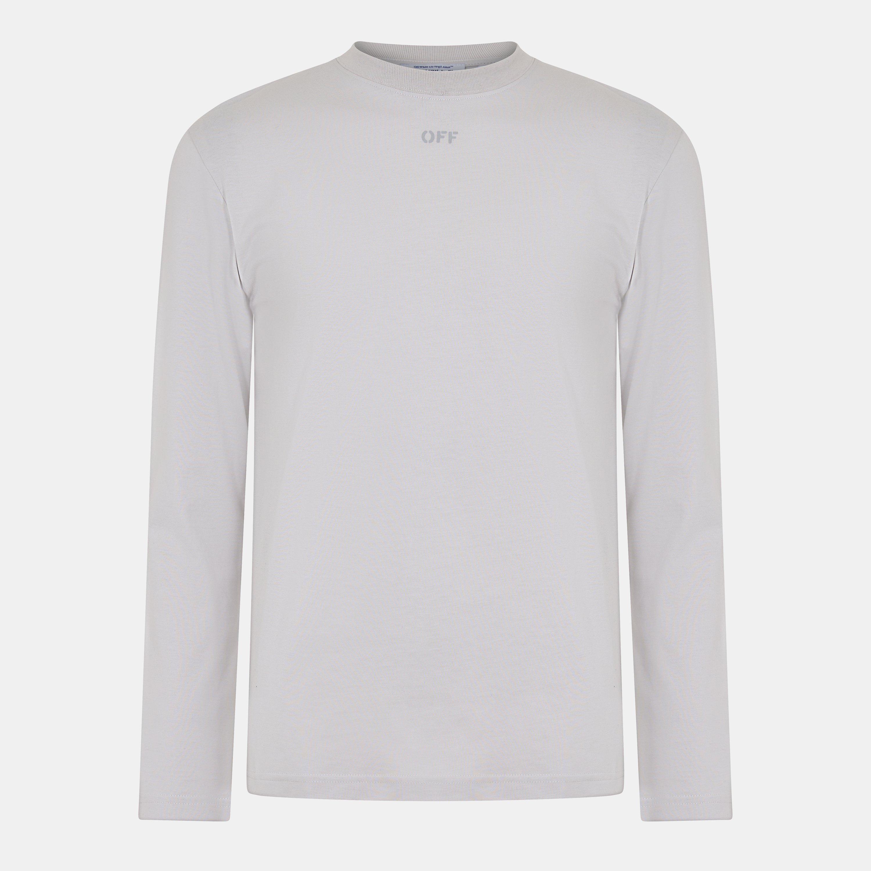 Off White Men's Brick Skate T Long Sleeve T-Shirt - Light Stone - L