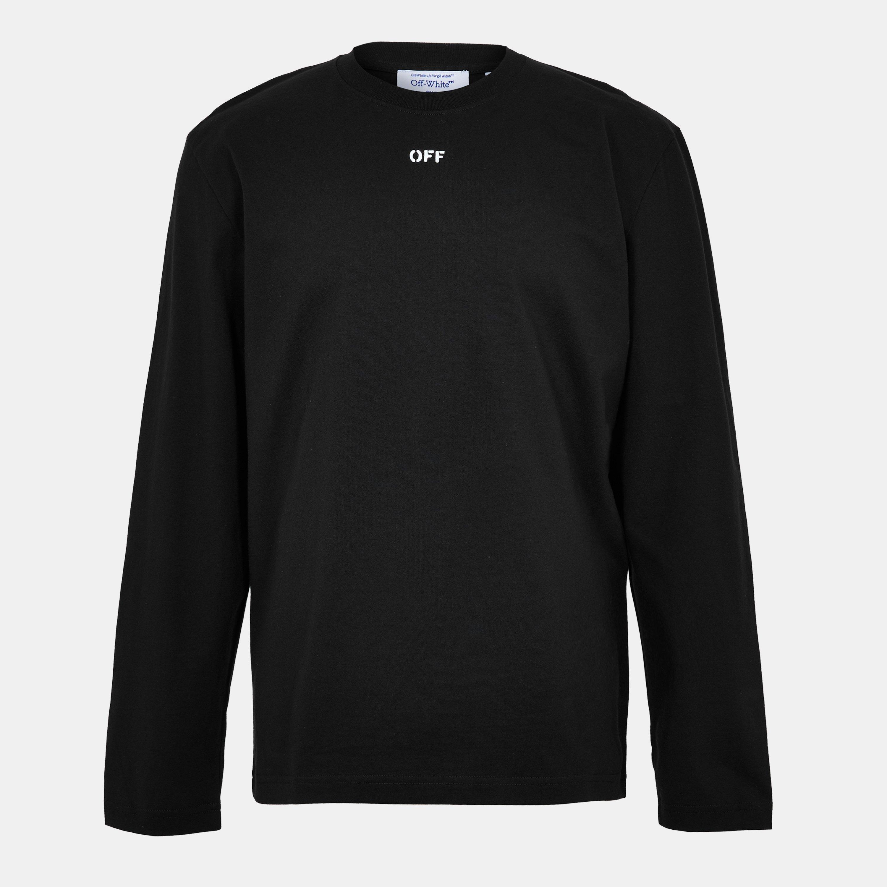 Off White Men's Brick Skate T Long Sleeve T-Shirt - Black-White - XL