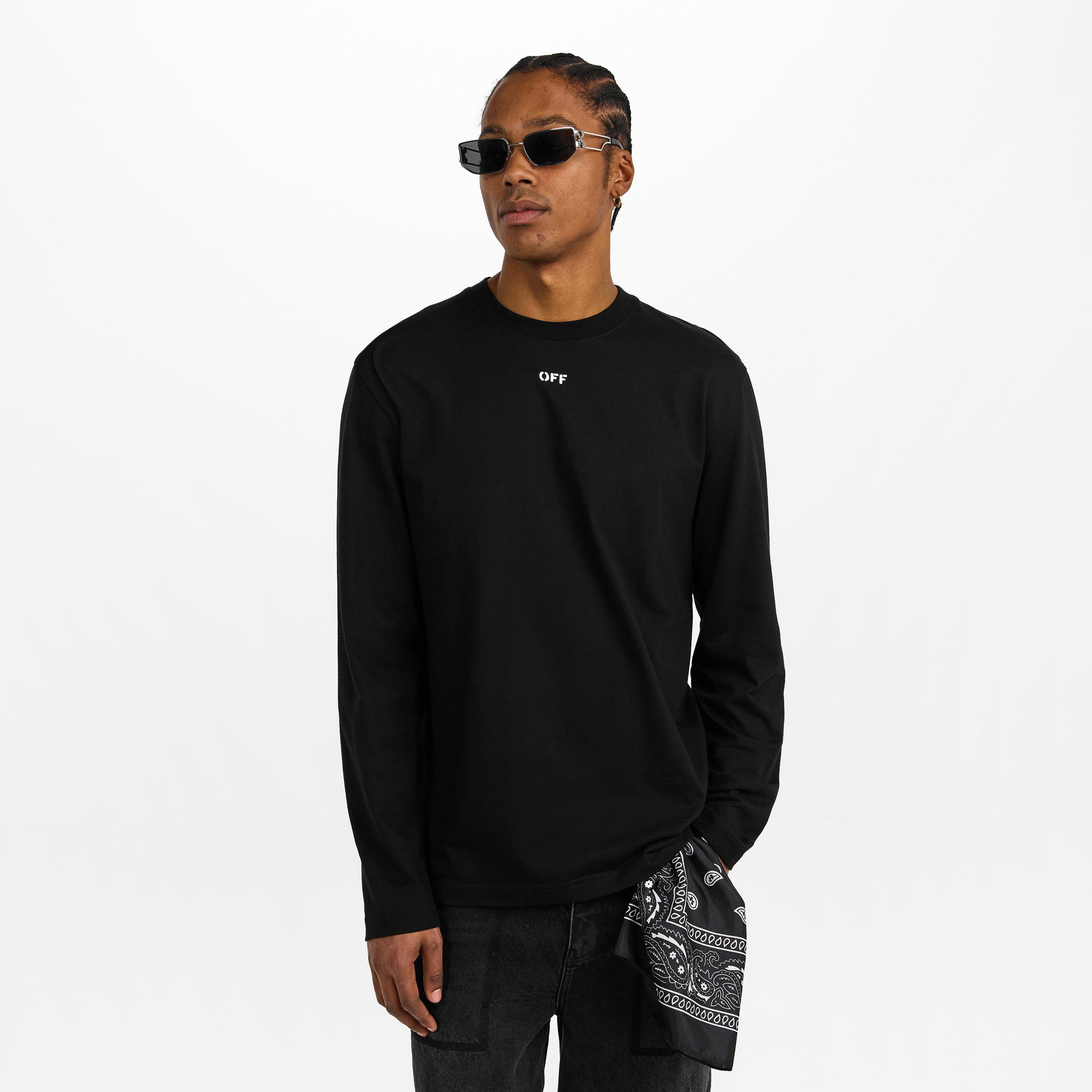 Black-White - Off White - Men's Brick Skate T Long Sleeve T-Shirt - 3