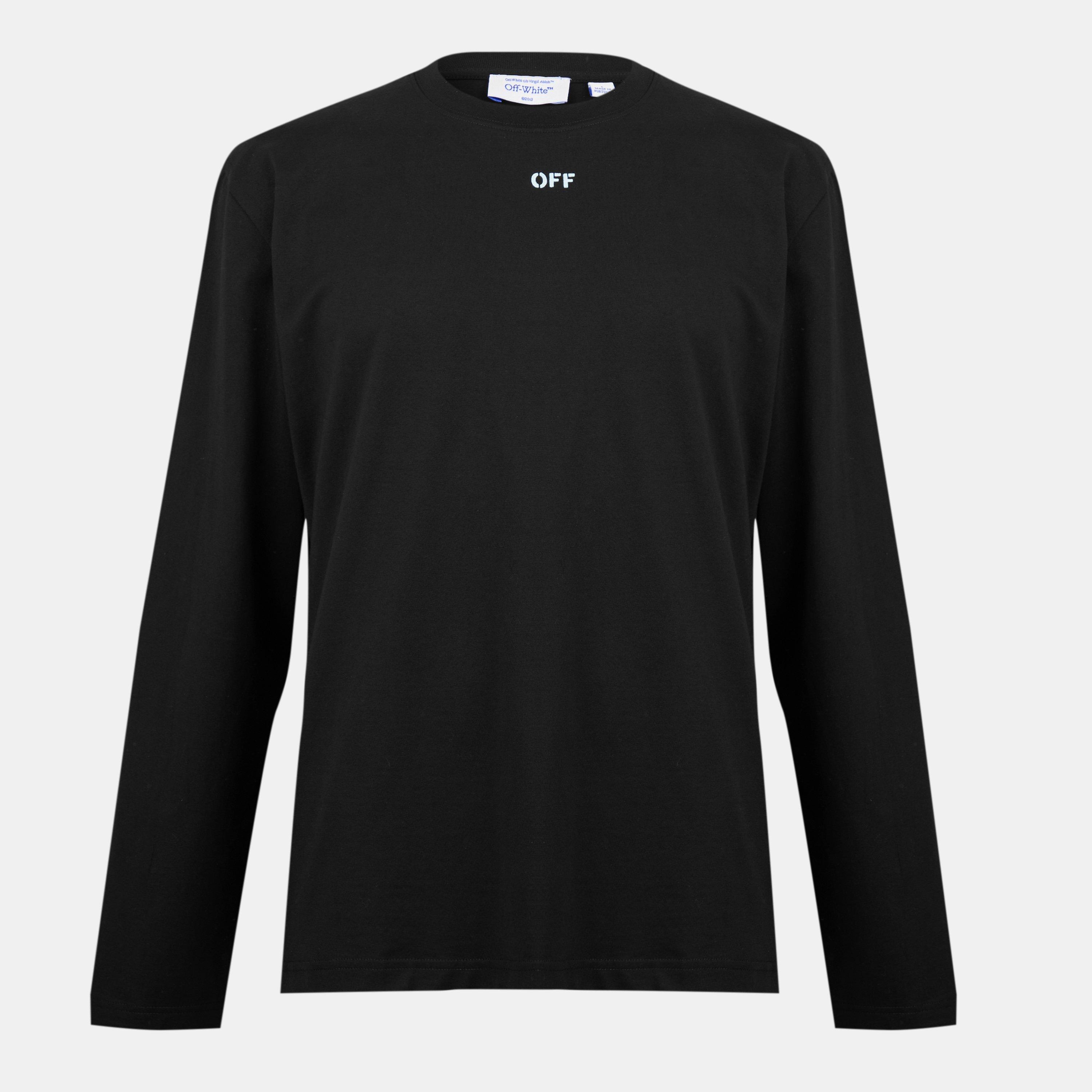 Off White Men's Arrow Skate Long Sleeve T-Shirt - Black/Aqua - XL