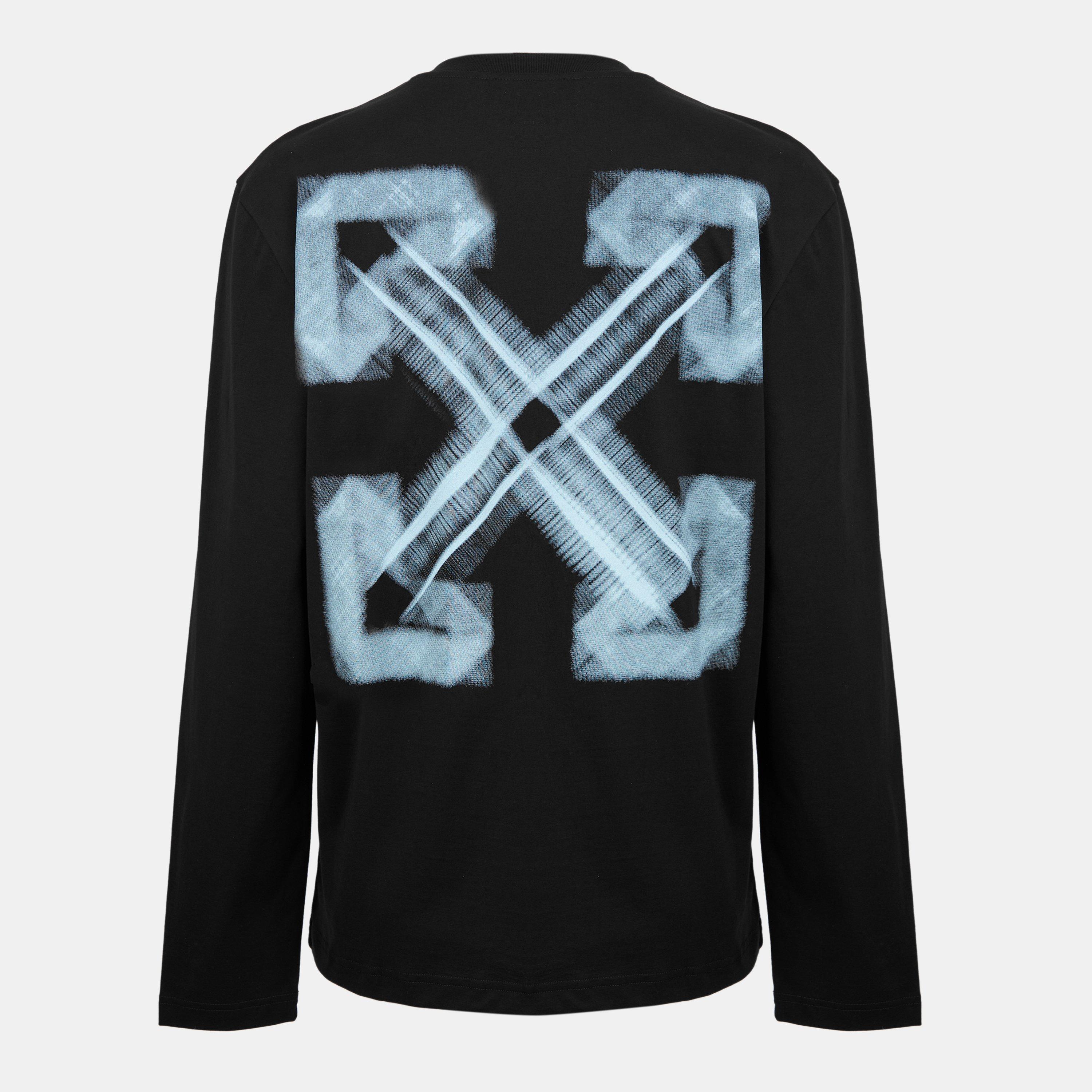Black/Aqua - Off White - Arrow Skate Long-Sleeve T-Shirt - 2