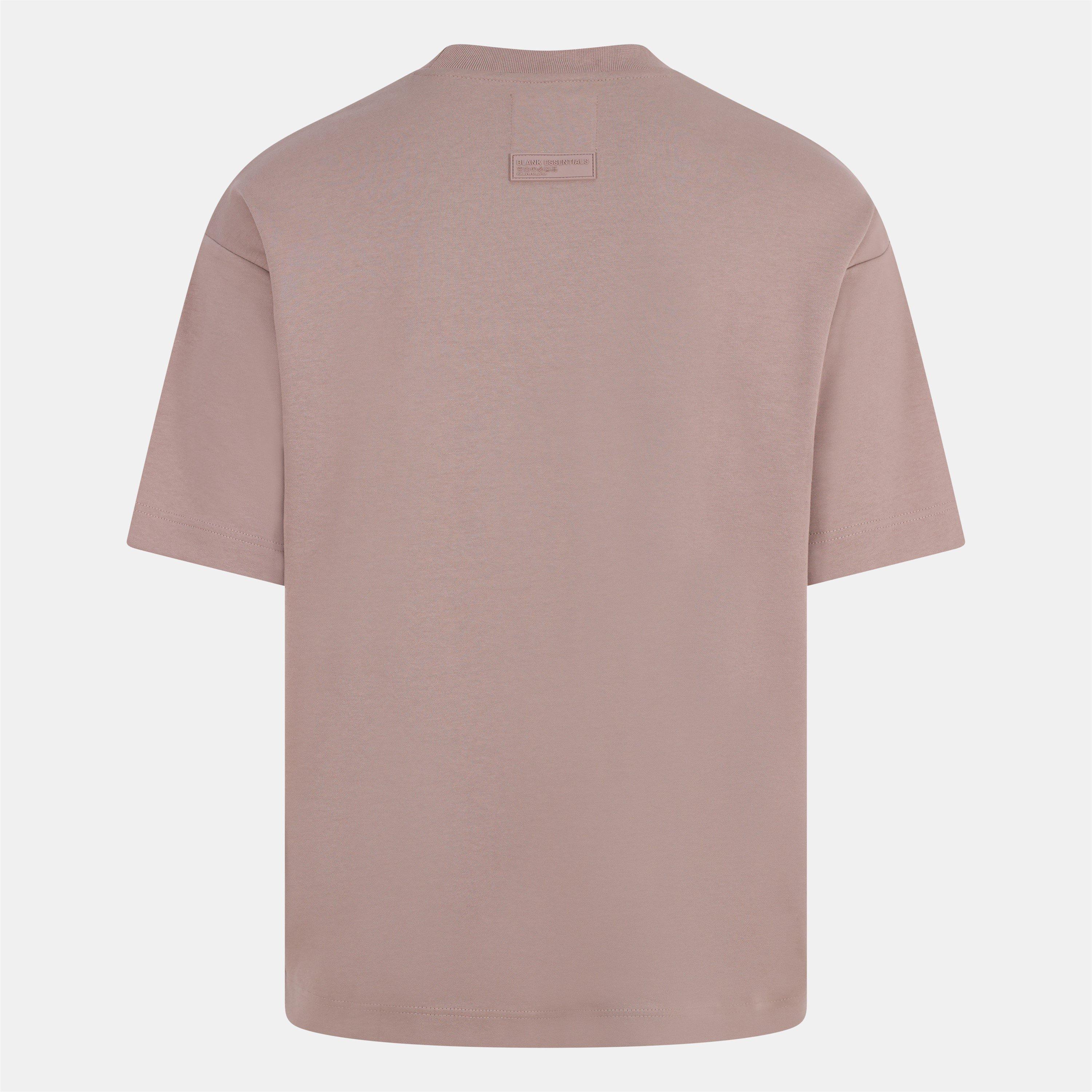 Taupe - Blank Essentials - Men's College Arch Oversized T-Shirt - 2