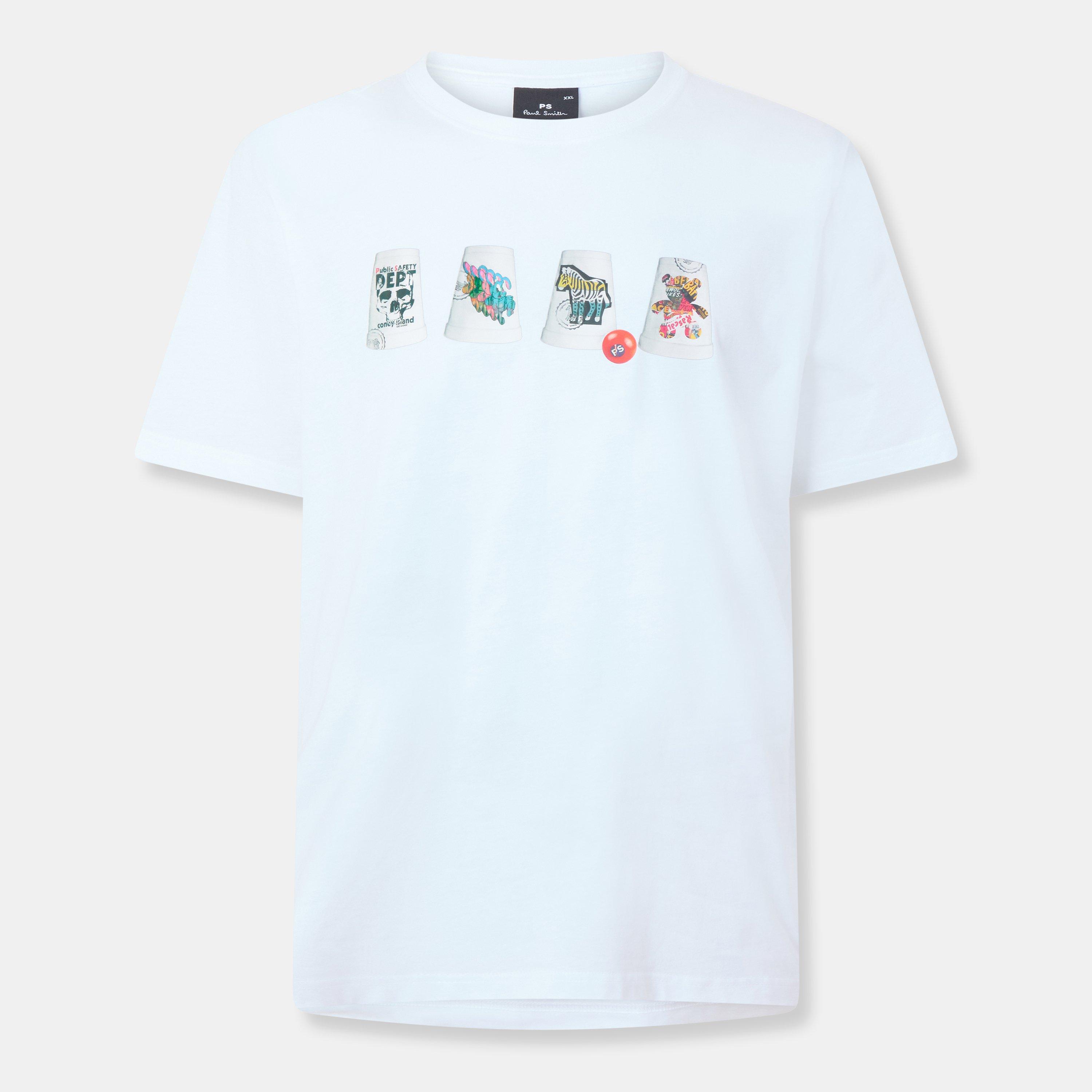 Ps Paul Smith Men's Cups T-Shirt - White 01 - 2XL