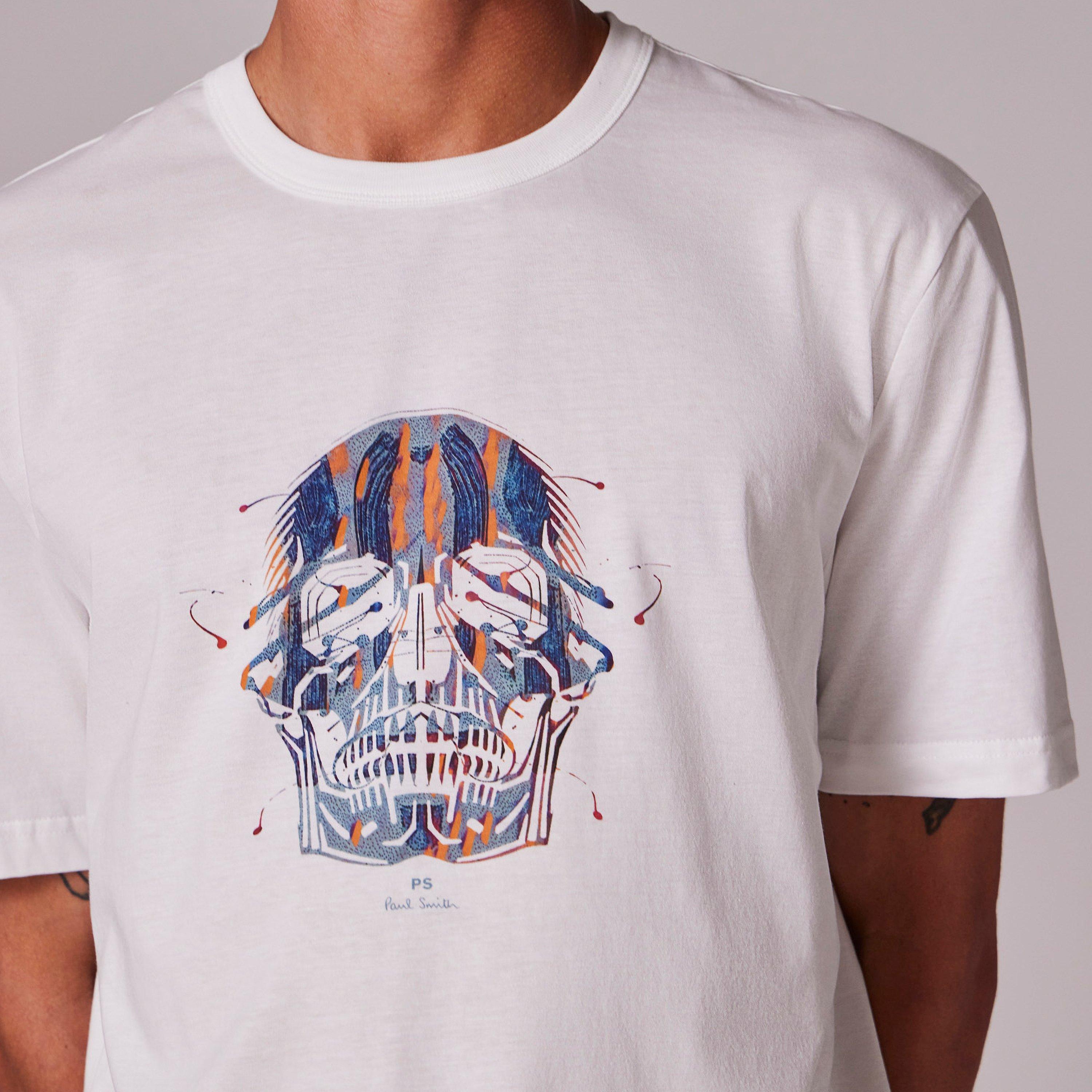 White 01 - PS Paul Smith - Men's Skull Graphic T-Shirt - 3