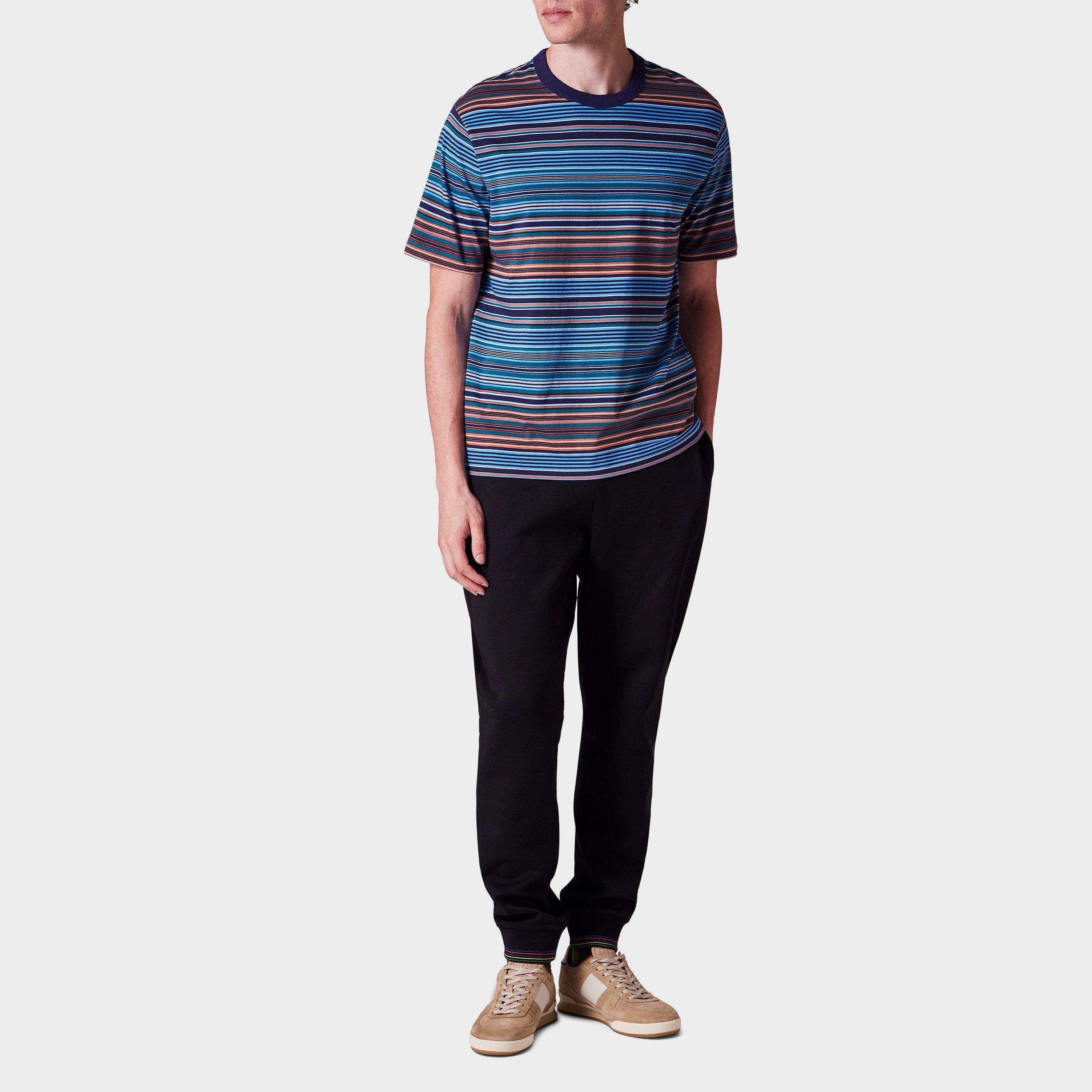 Blue 45 - PS Paul Smith - Men's Regular Fit Stripe T-Shirt - 2