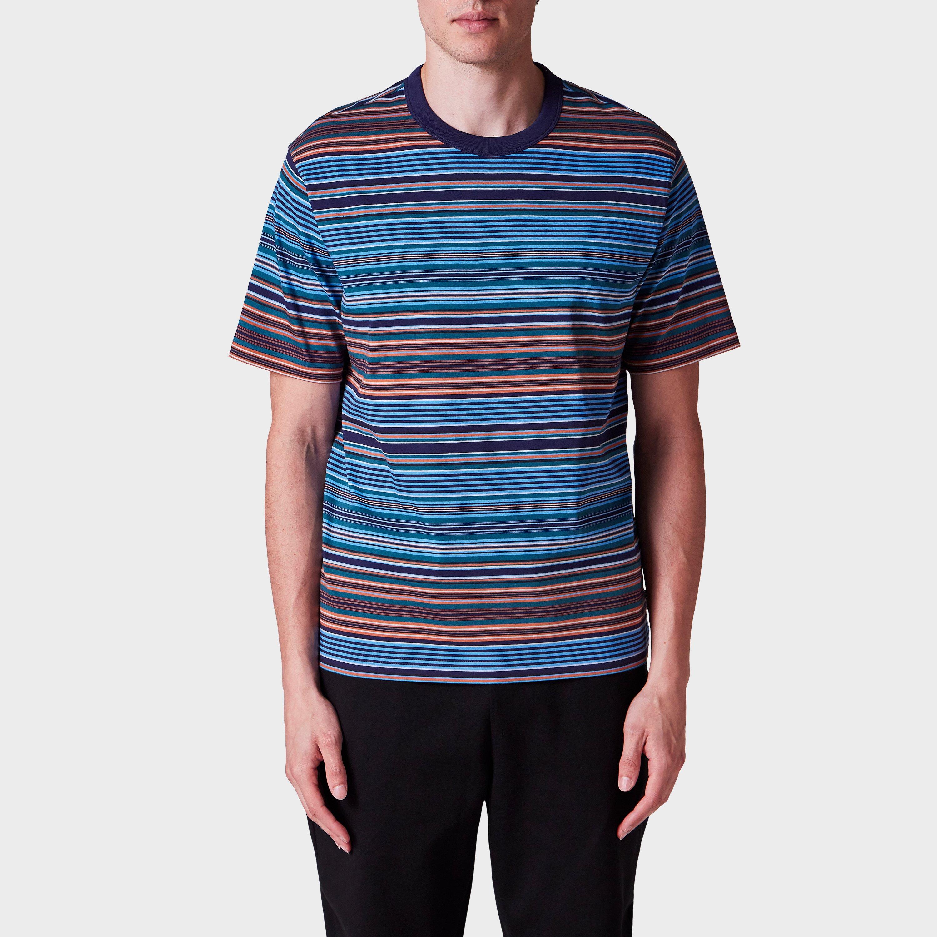 Blue 45 - PS Paul Smith - Men's Regular Fit Stripe T-Shirt - 3