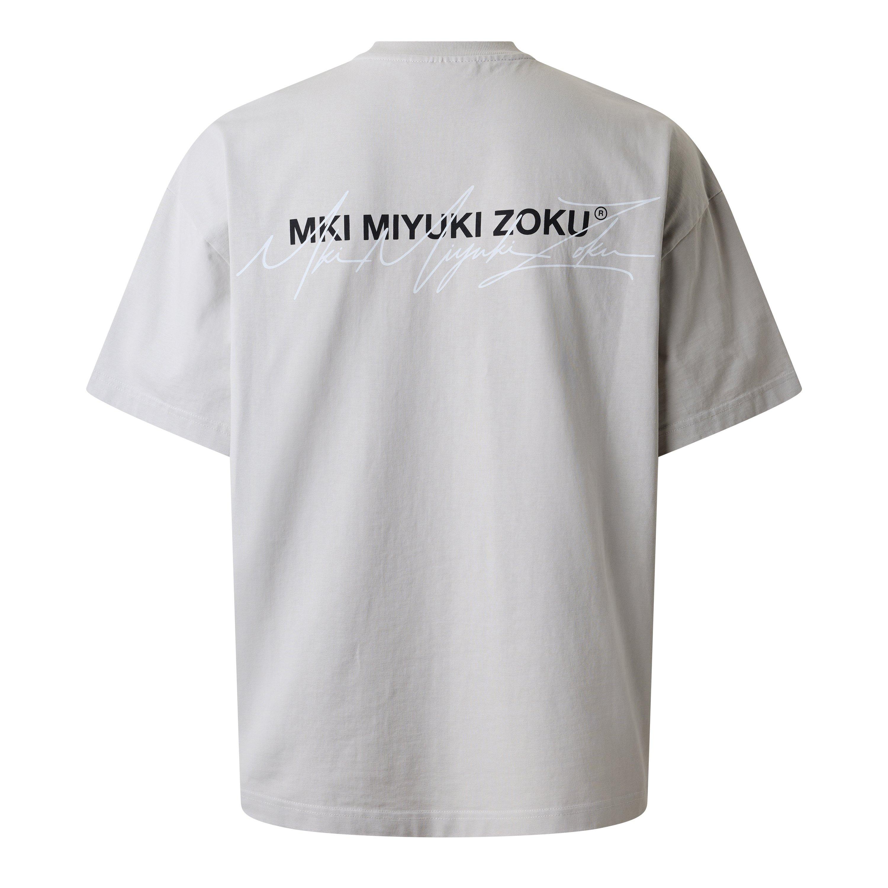Grey/Black - MKI MIYUKI ZOKU - Script T-Shirt - 2