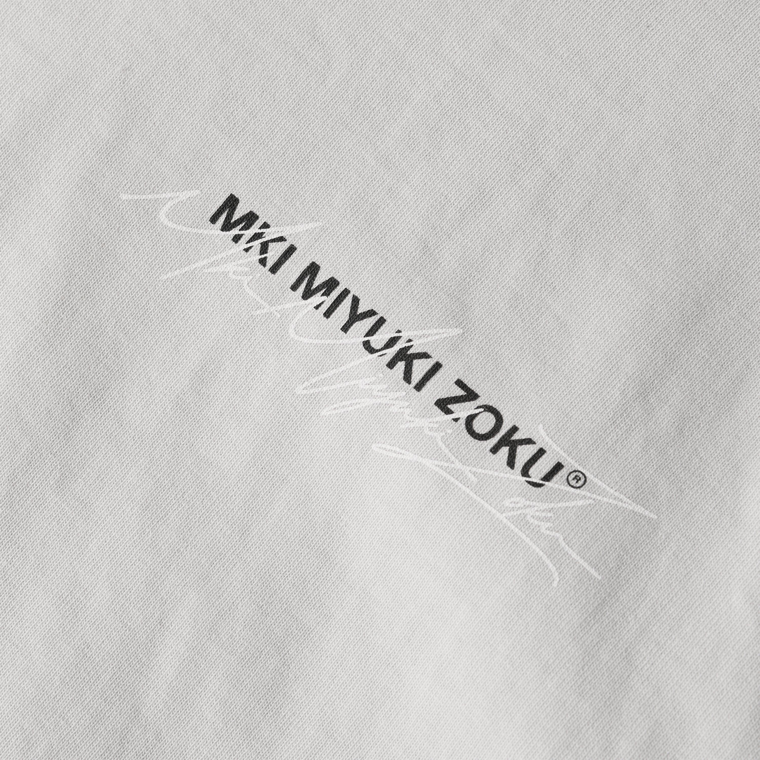 Grey/Black - MKI MIYUKI ZOKU - Script T-Shirt - 5